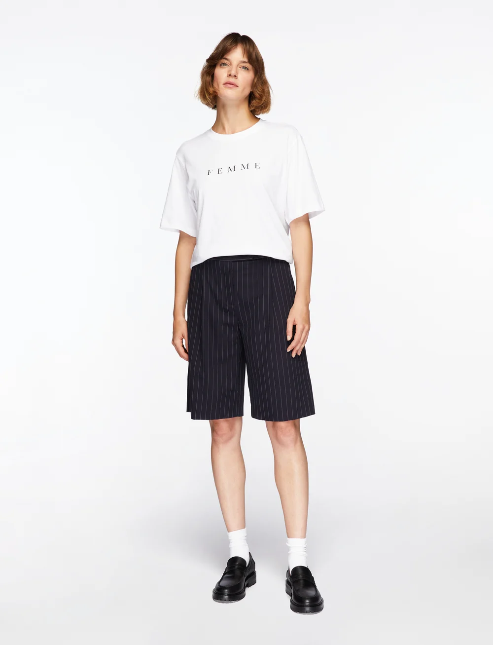 Selected - SLFVILJA SS PRINTED TEE W - t-shirts - bright white - 2