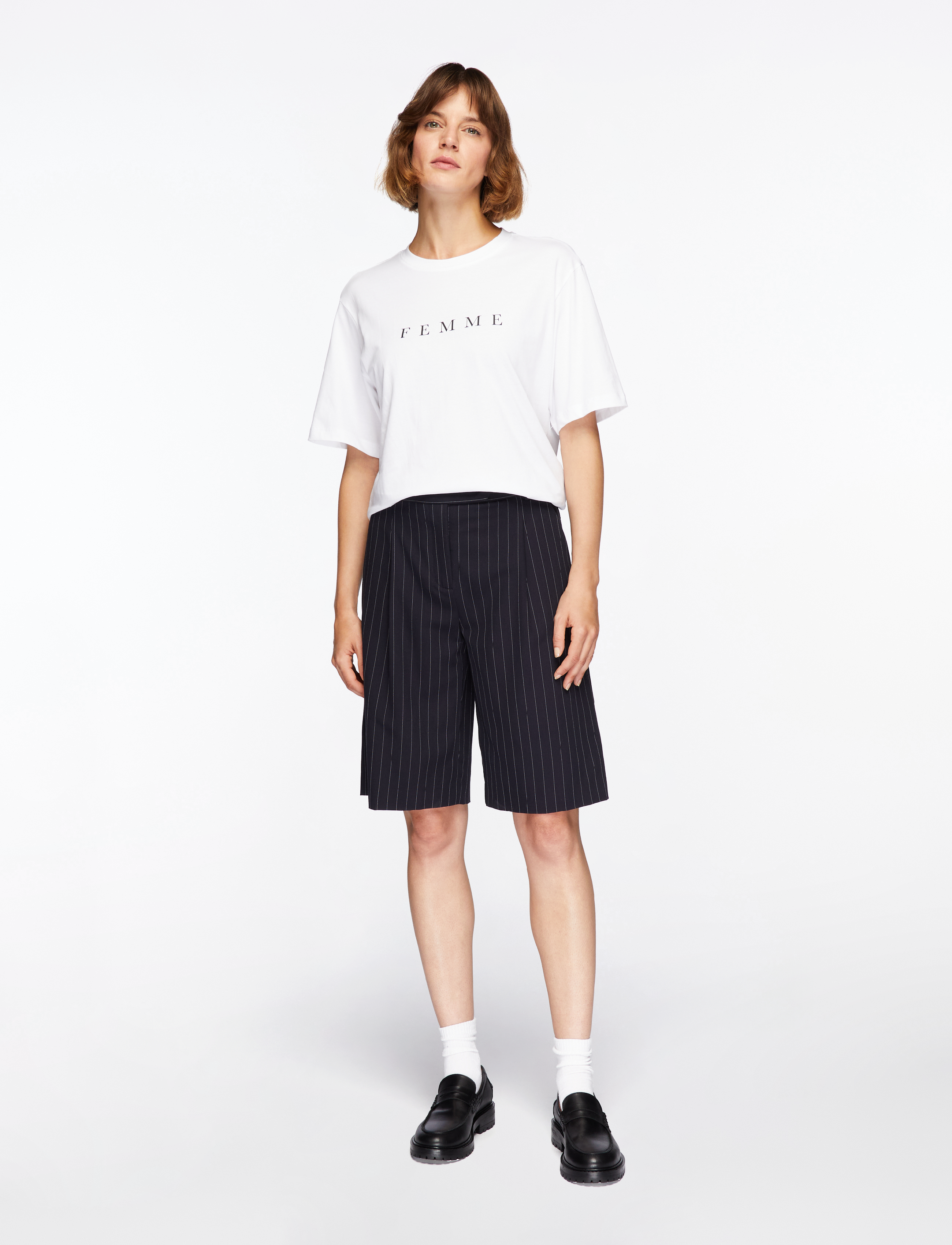 Selected - SLWVILJA SS PRINTED TEE W NOOS - t-shirts - bright white - 3