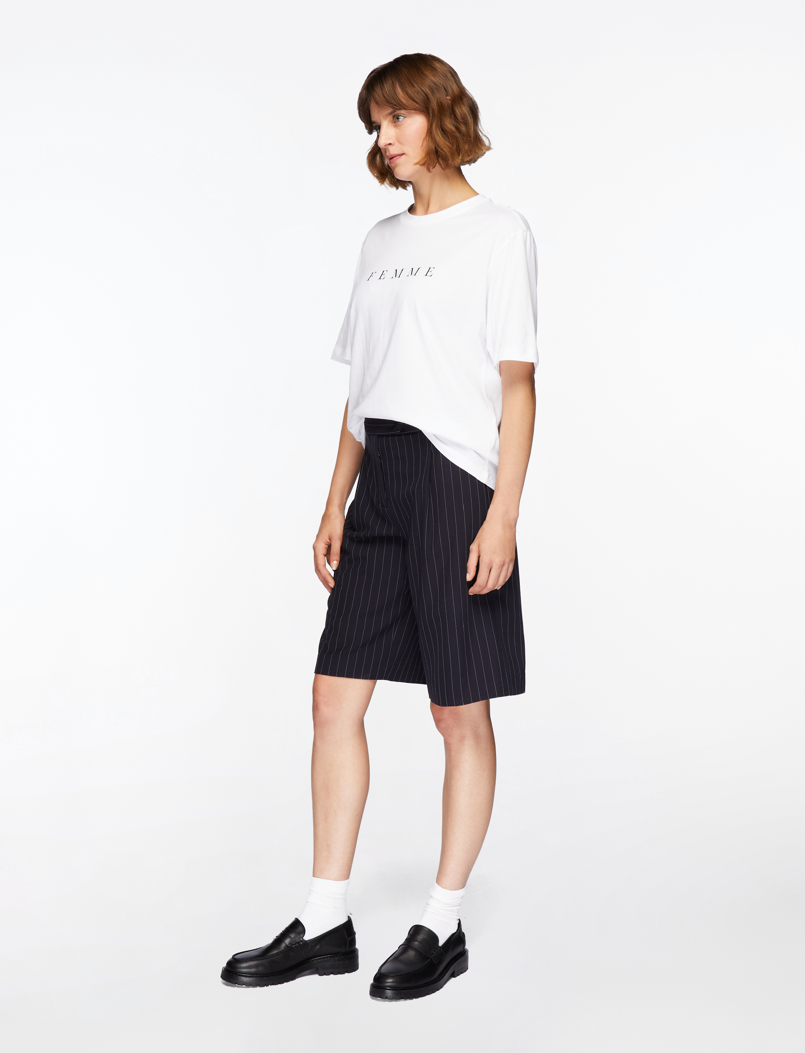 Selected - SLWVILJA SS PRINTED TEE W NOOS - t-shirts - bright white - 4