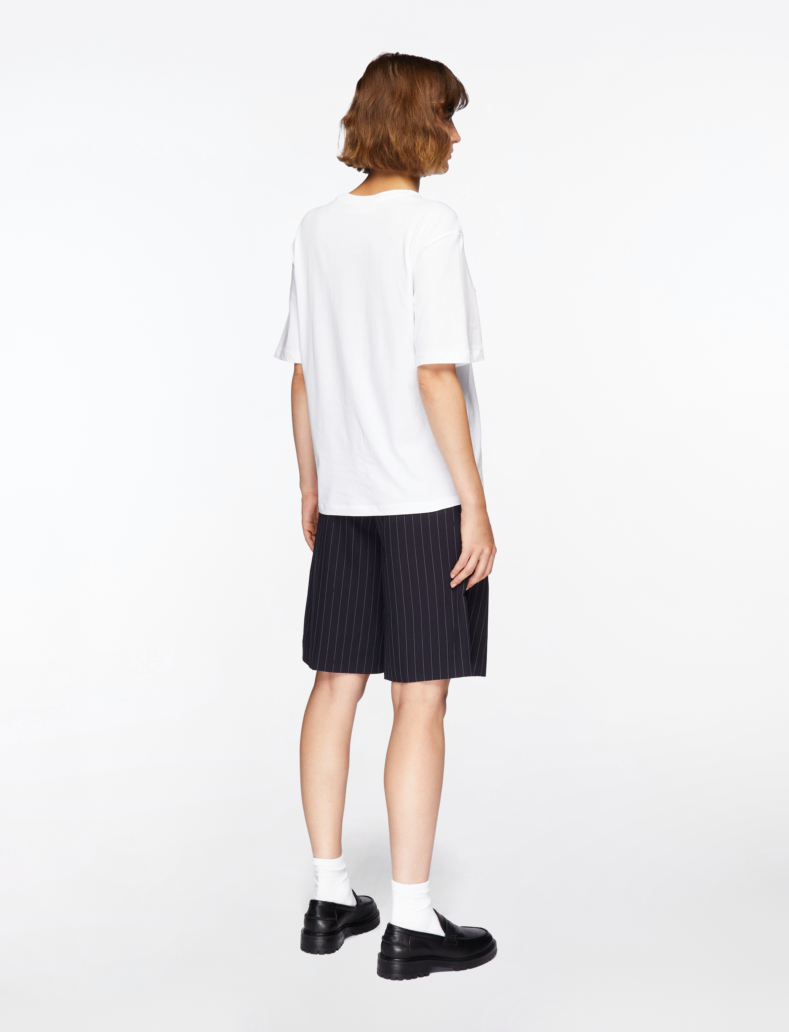 Selected - SLWVILJA SS PRINTED TEE W NOOS - t-shirts - bright white - 5