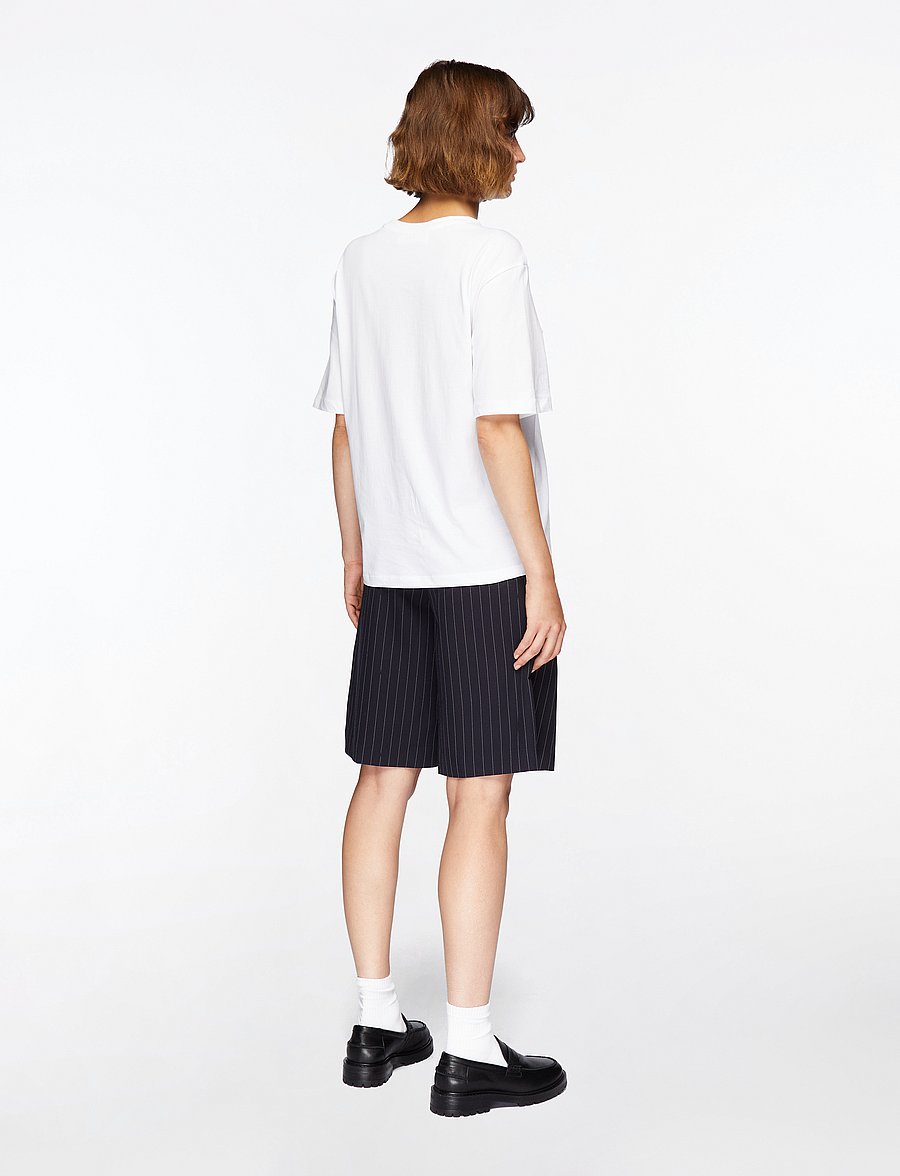Selected - SLFVILJA SS PRINTED TEE W NOOS - t-shirts - bright white - 5
