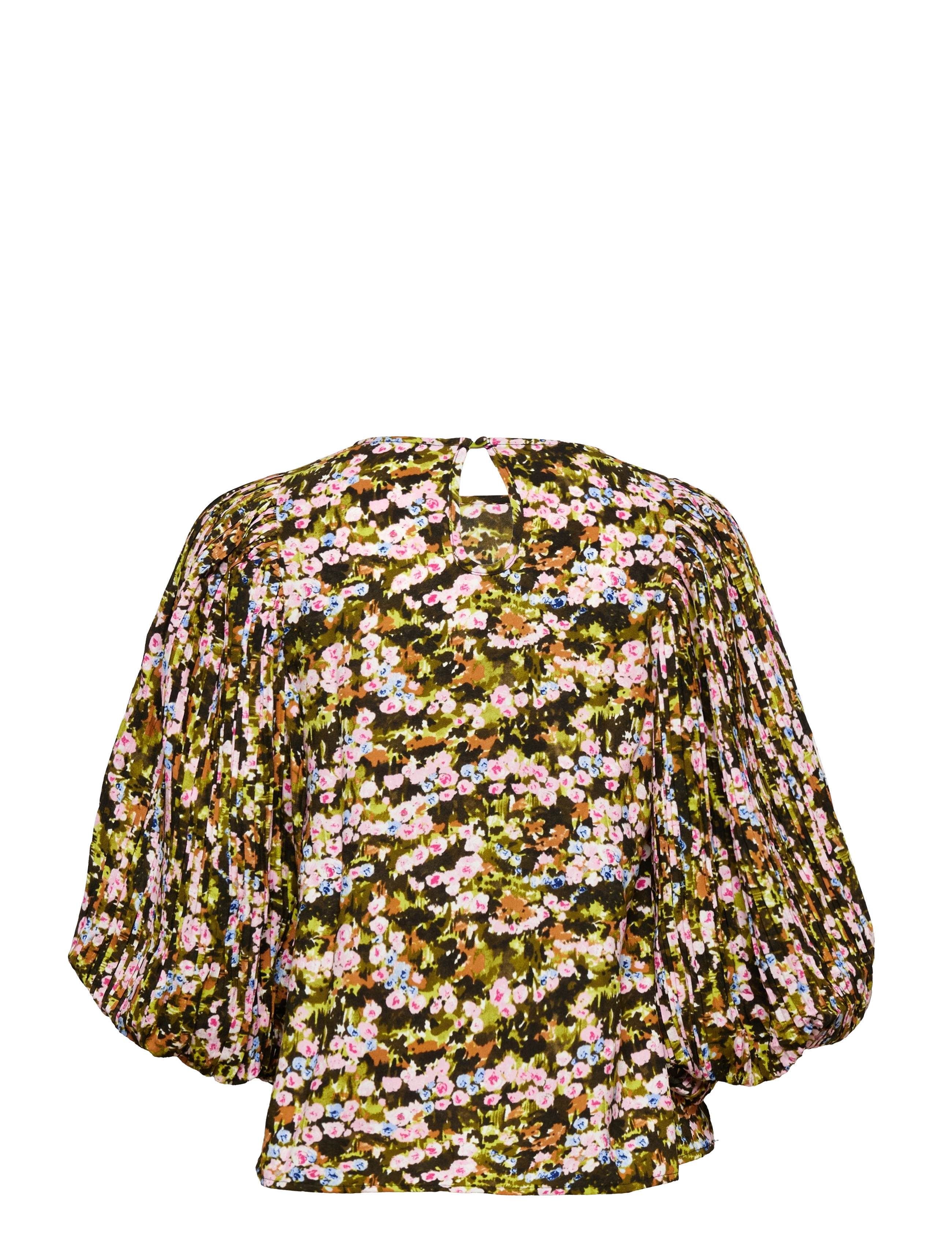 Selected - SLFEVIE 3/4 PLISSE TOP B - langärmelige blusen - dark citron - 2