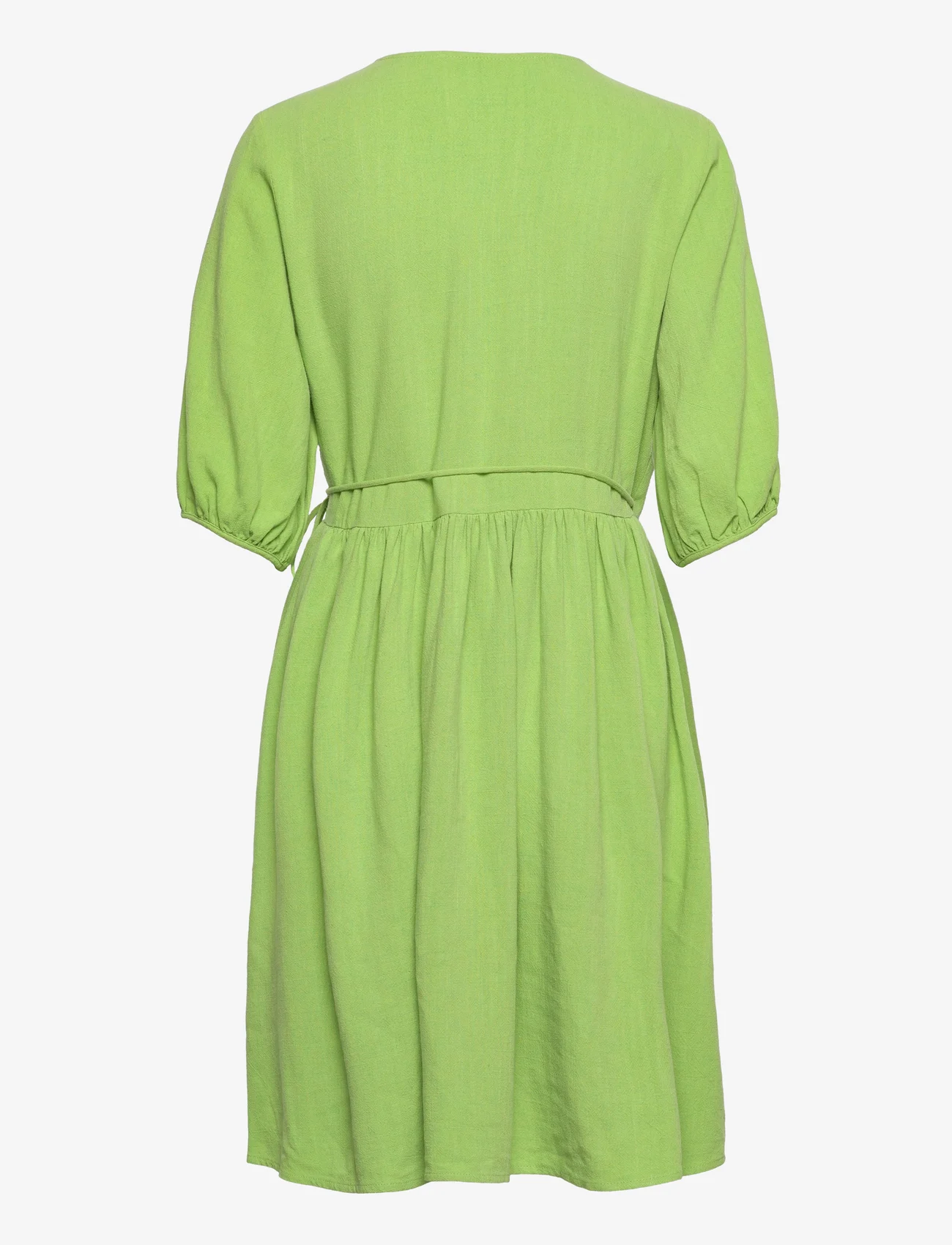 Selected Femme - SLFRAMI 2/4 SHORT WRAP DRESS B - omlottklänning - greenery - 1