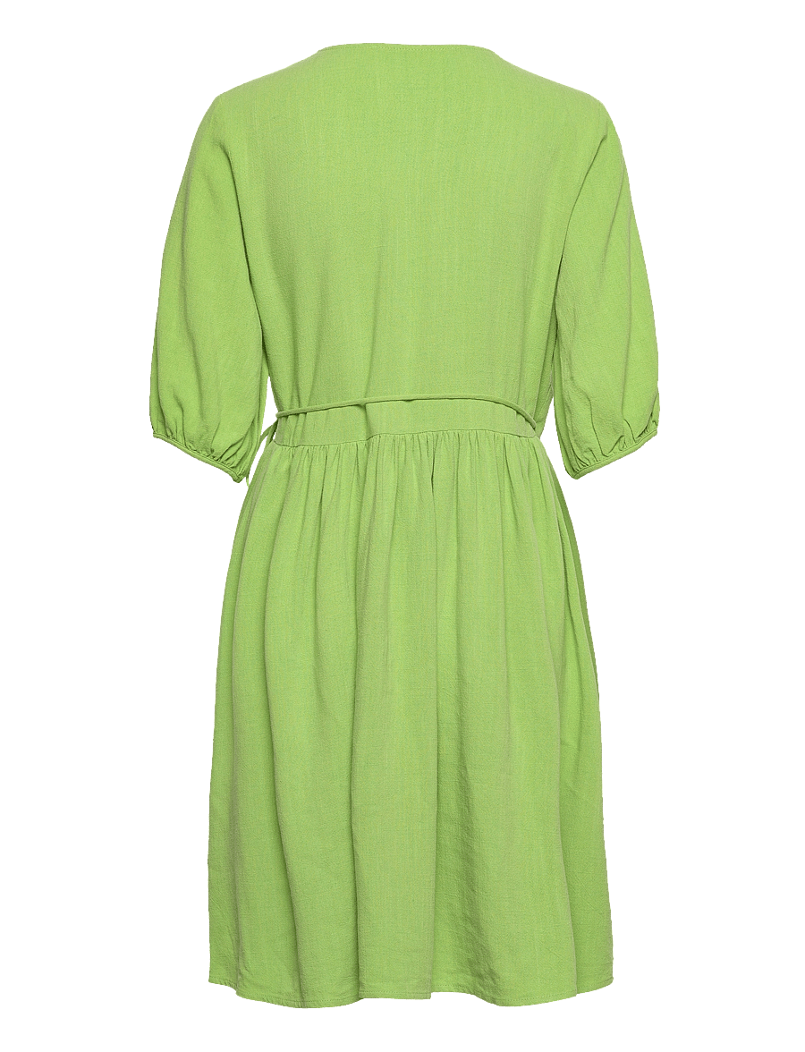 Selected - SLFRAMI 2/4 SHORT WRAP DRESS B - robes portefeuille - greenery - 1
