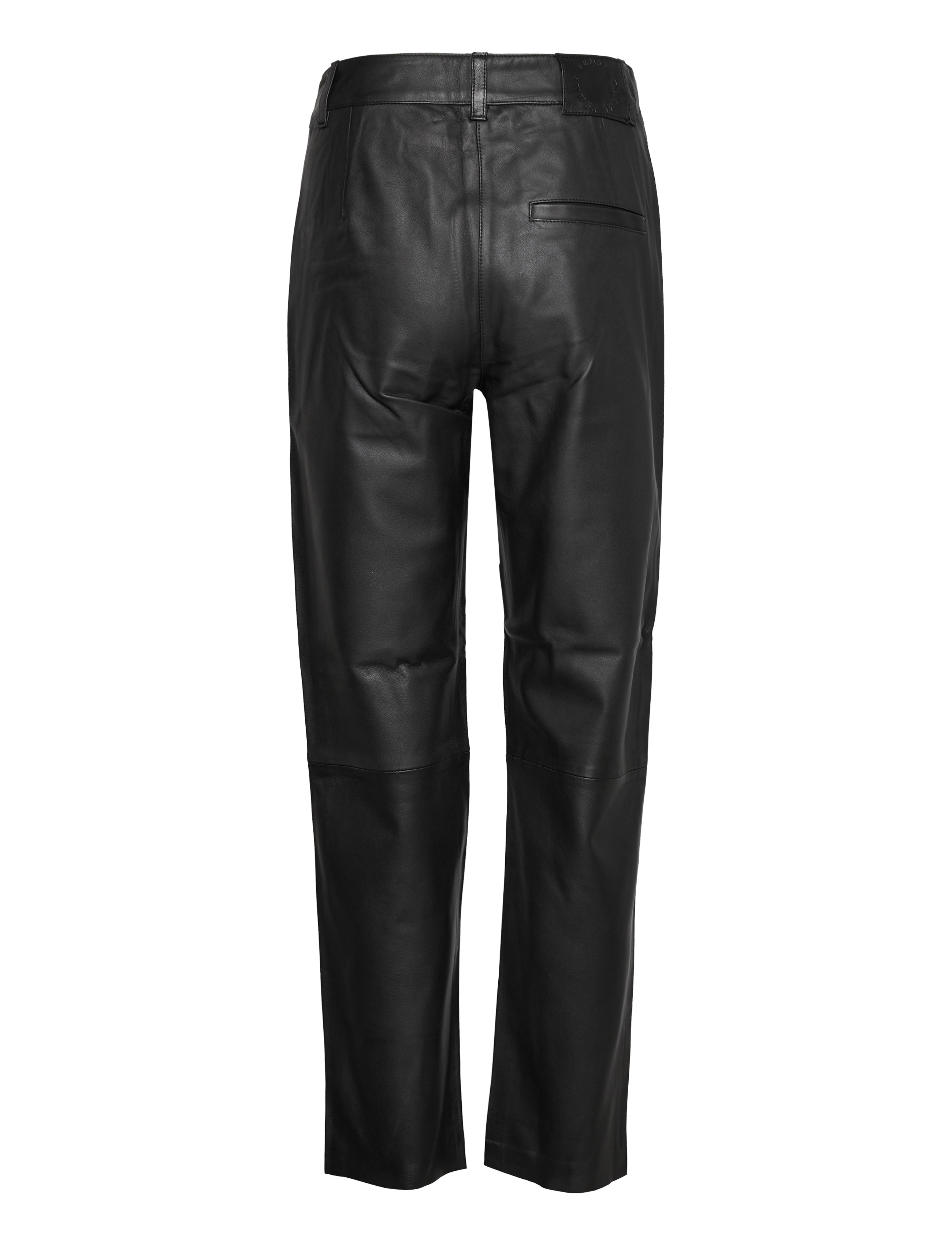 Selected - SLWMARIE MW LEATHER PANTS B NOOS - pantalons en cuir - black - 2