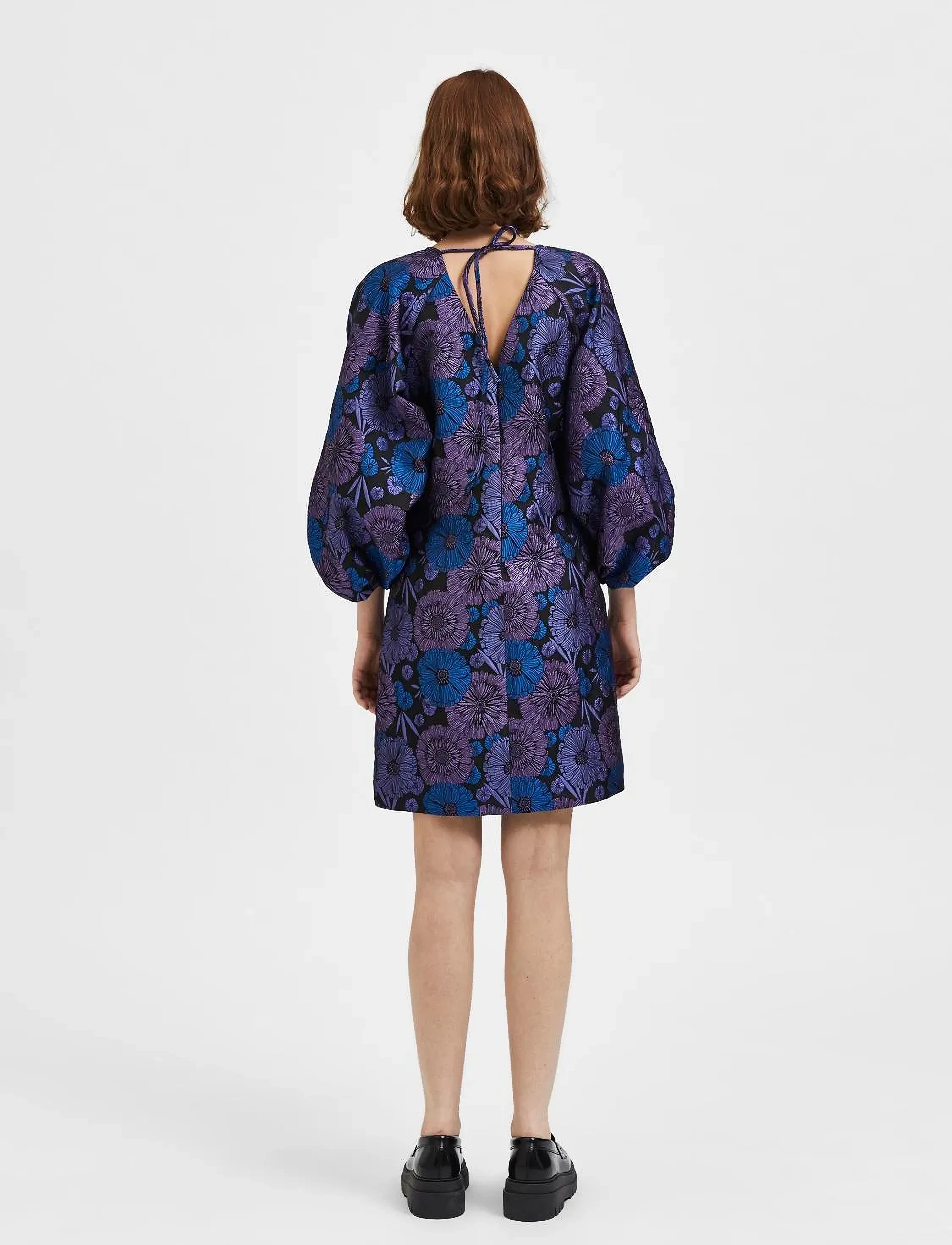 Selected - SLFELANI 7/8 SHORT DRESS B - festkjoler - black - 3
