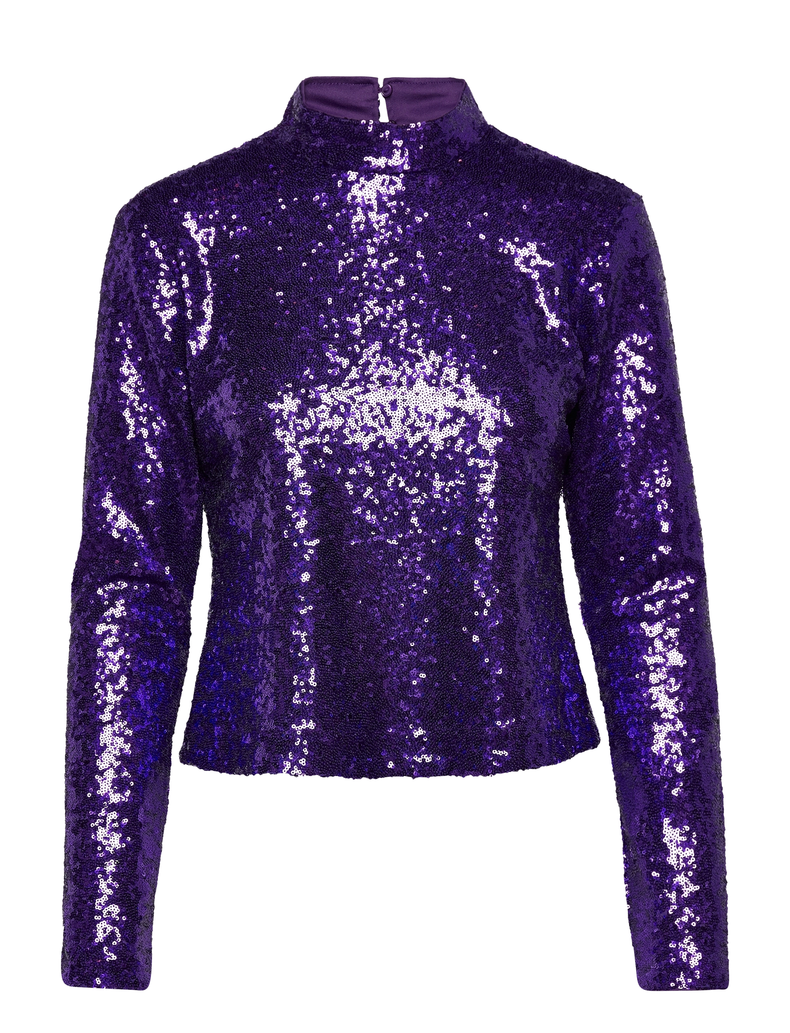 Selected SLFSOLA LS SEQUINS TOP B - Bluser - ACAI / purple