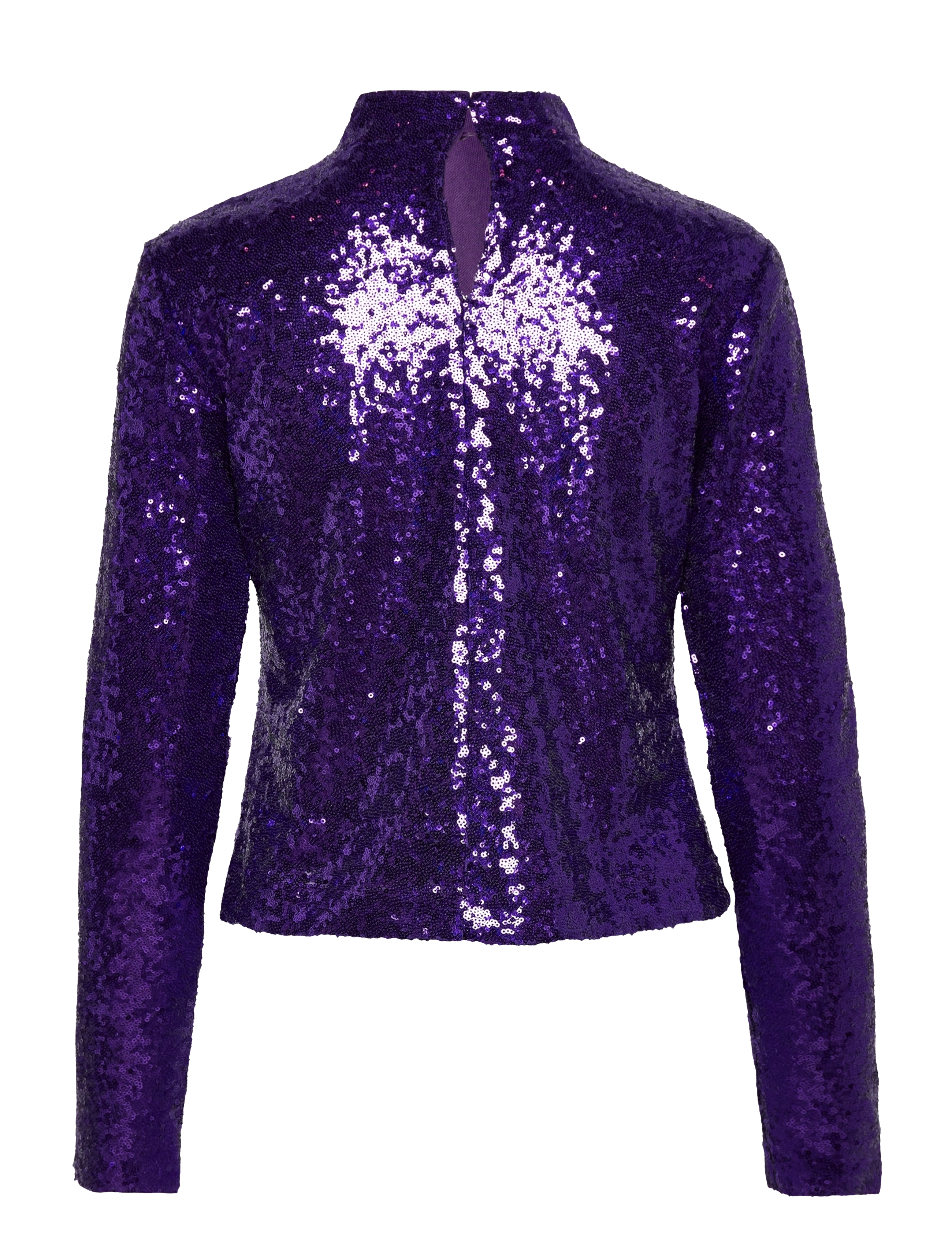 Selected - SLFSOLA LS SEQUINS TOP B - langærmede bluser - acai - 2