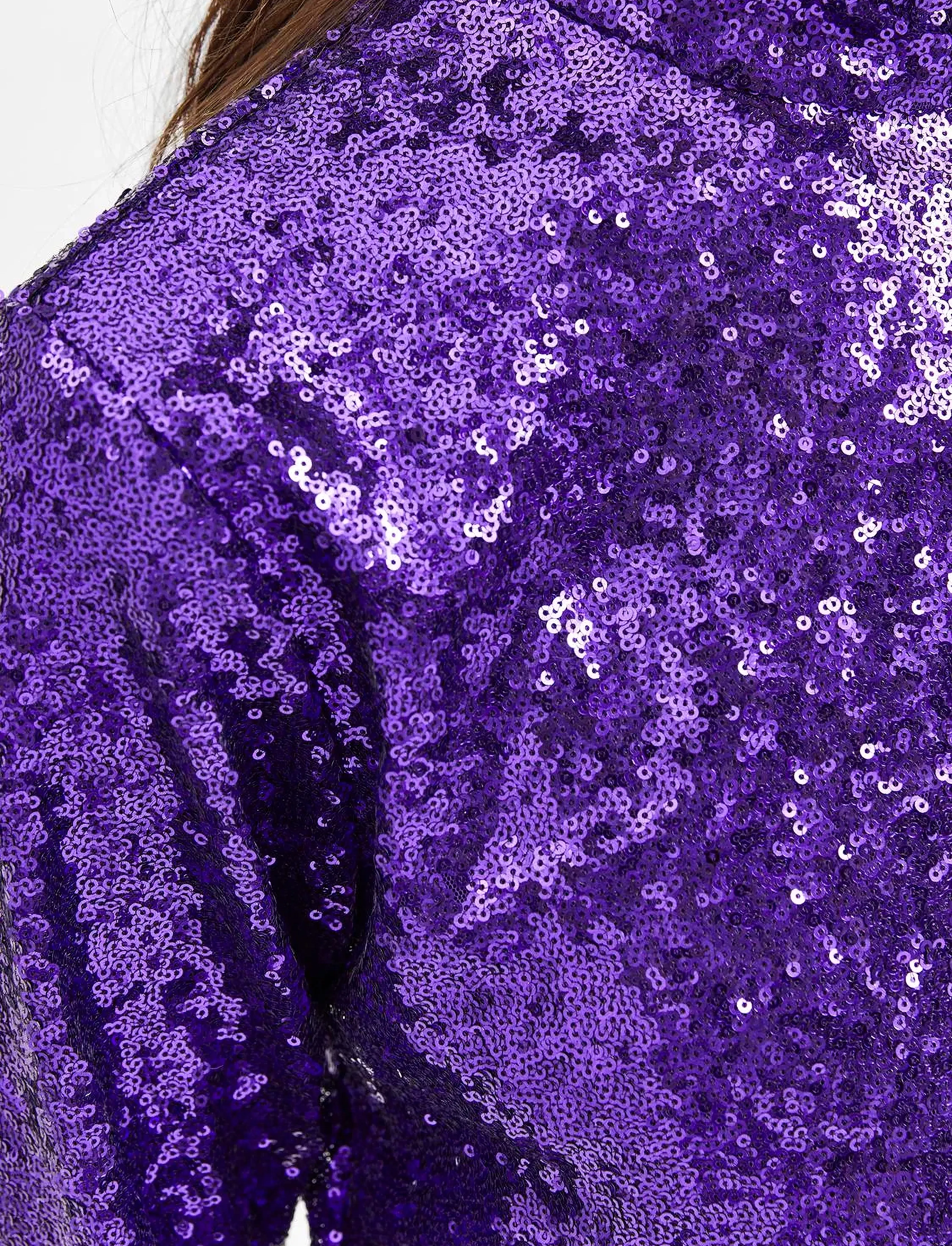 Selected - SLFSOLA LS SEQUINS TOP B - langærmede bluser - acai - 5