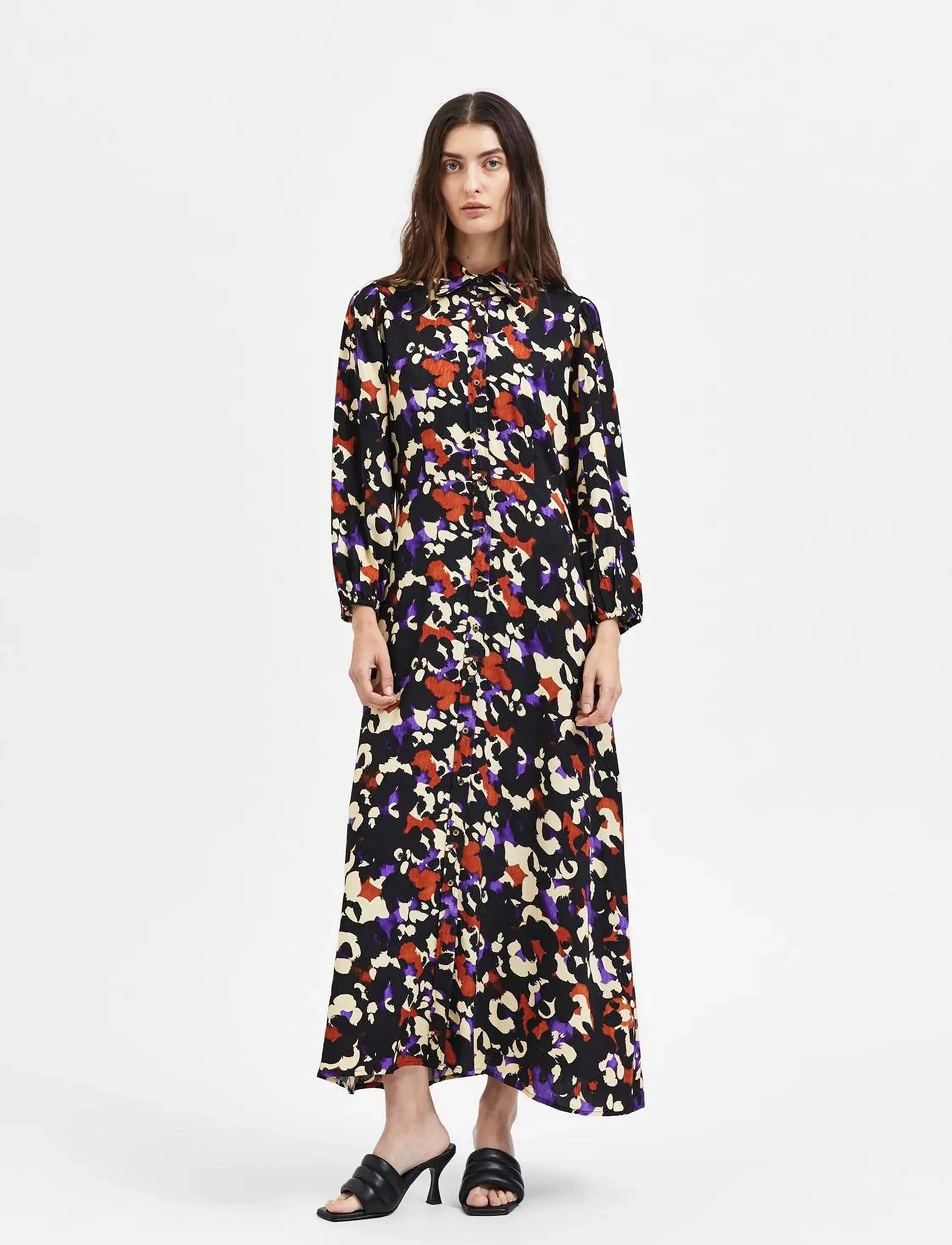 Selected - SLFHOLDA 7/8 ANKLE DRESS B - black - 4