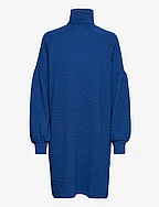 SLFROSE LS HIGH NECK SHORT DRESS B - PRINCESS BLUE