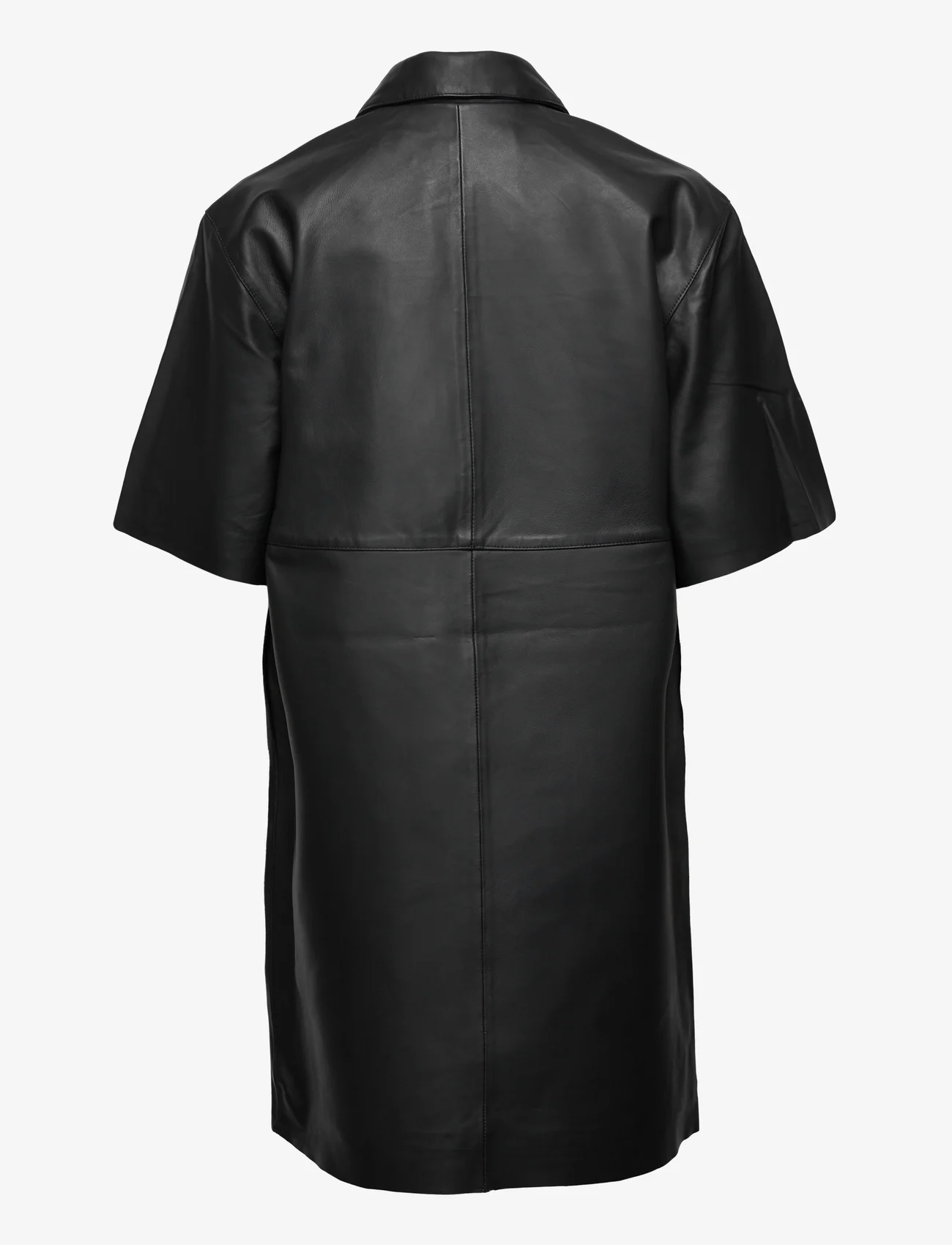 Selected Femme - SLFBERTA 2/4 SHORT LEATHER DRESS B - skjortekjoler - black - 1