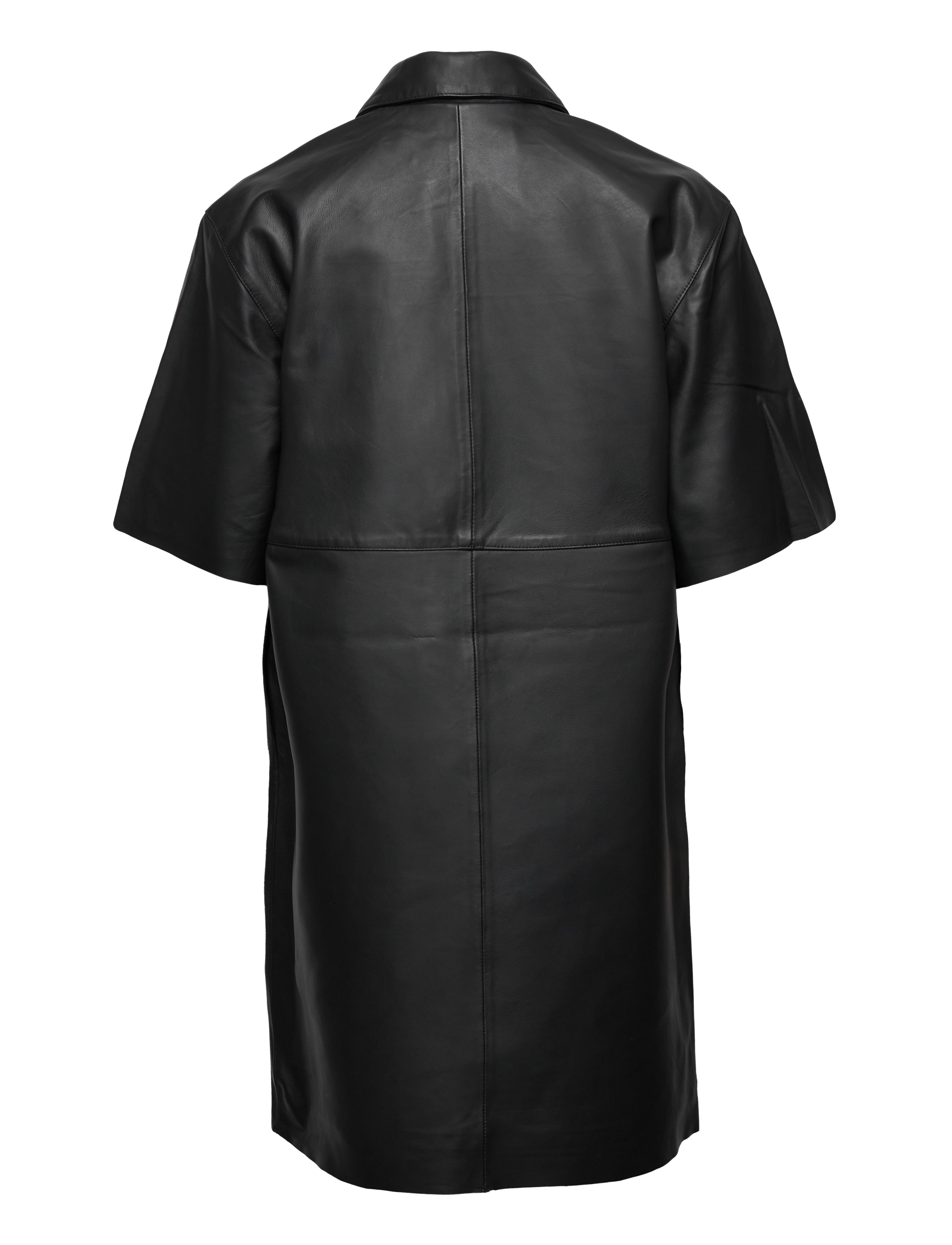 Selected Femme - SLFBERTA 2/4 SHORT LEATHER DRESS B - black - 1
