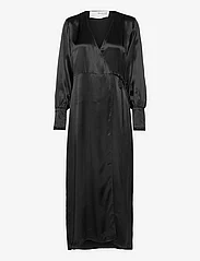 Selected Femme - SLFLYRA LS ANKLE WRAP DRESS B - hõlmikkleidid - black - 0