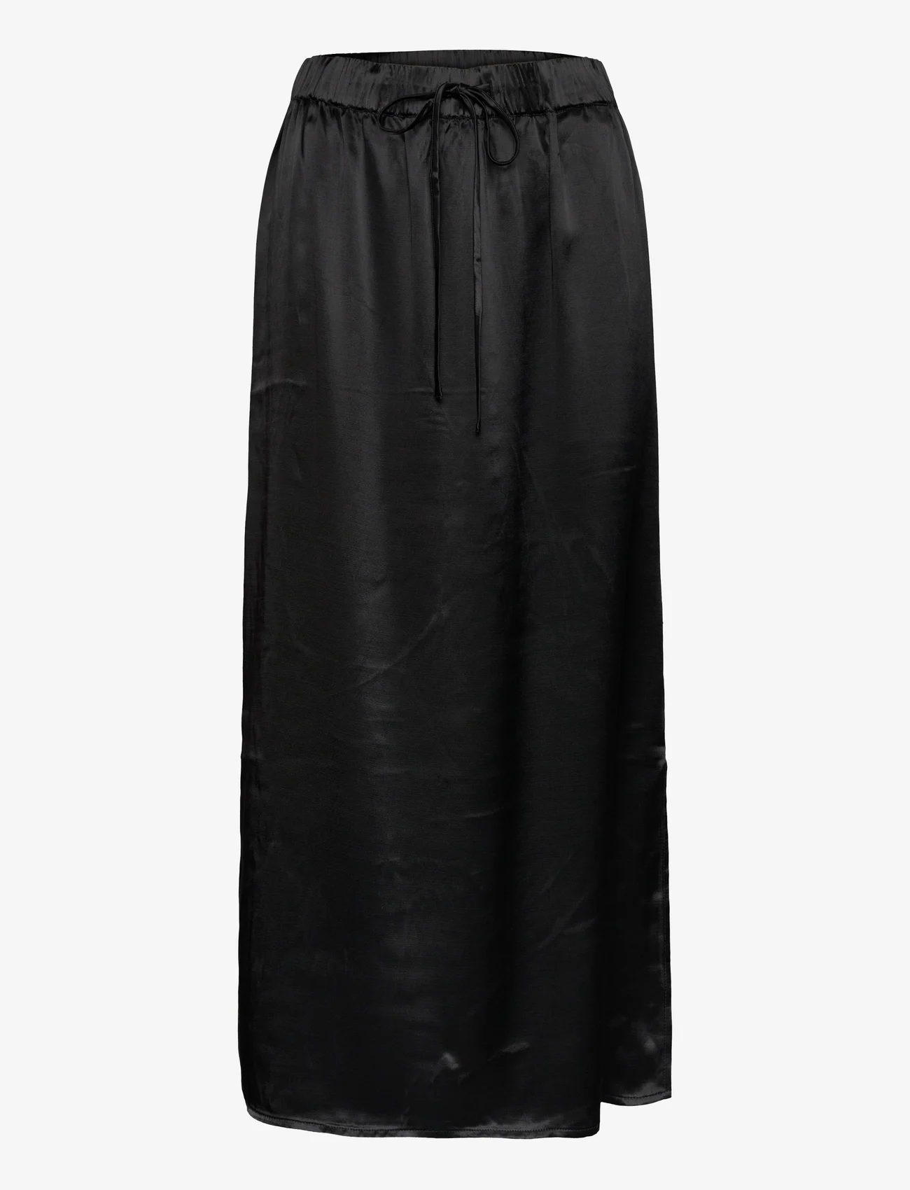 Selected Femme - SLFLYRA MW MIDI SKIRT B - maxi skirts - black - 0