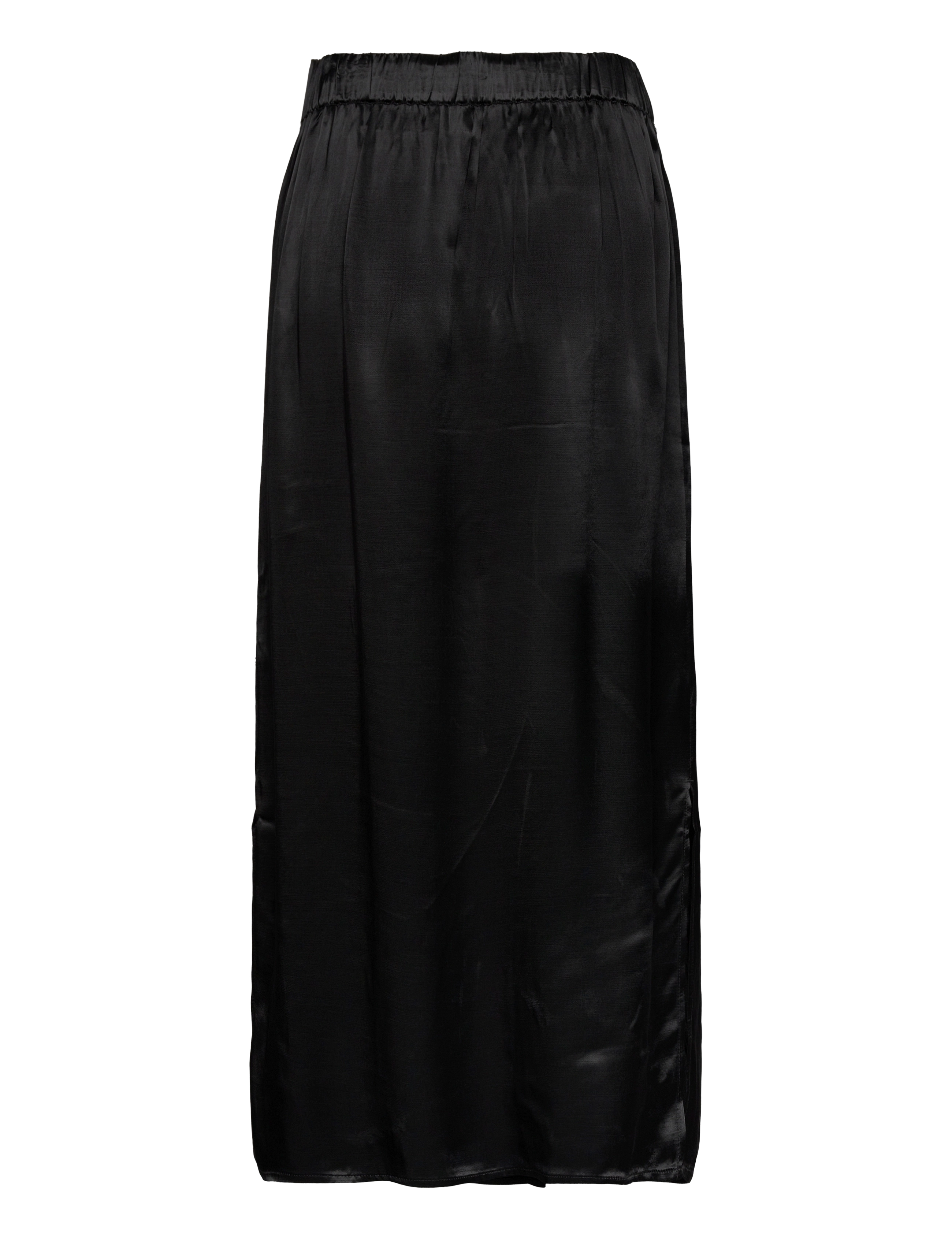 Selected - SLFLYRA MW MIDI SKIRT B - maxi nederdele - black - 2