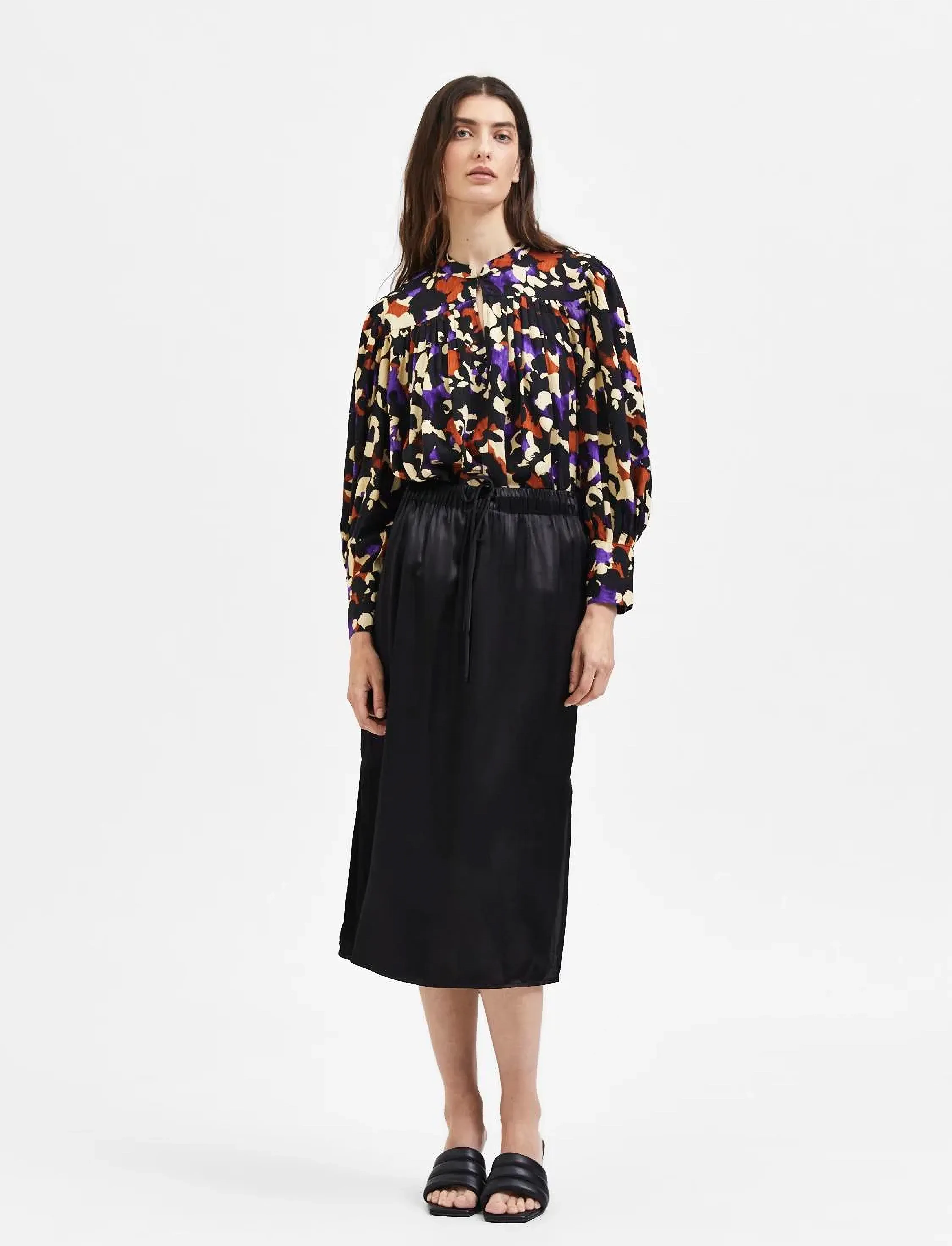 SELECTED Slflyra Mw Midi Skirt B midikjolar dam – bild 3