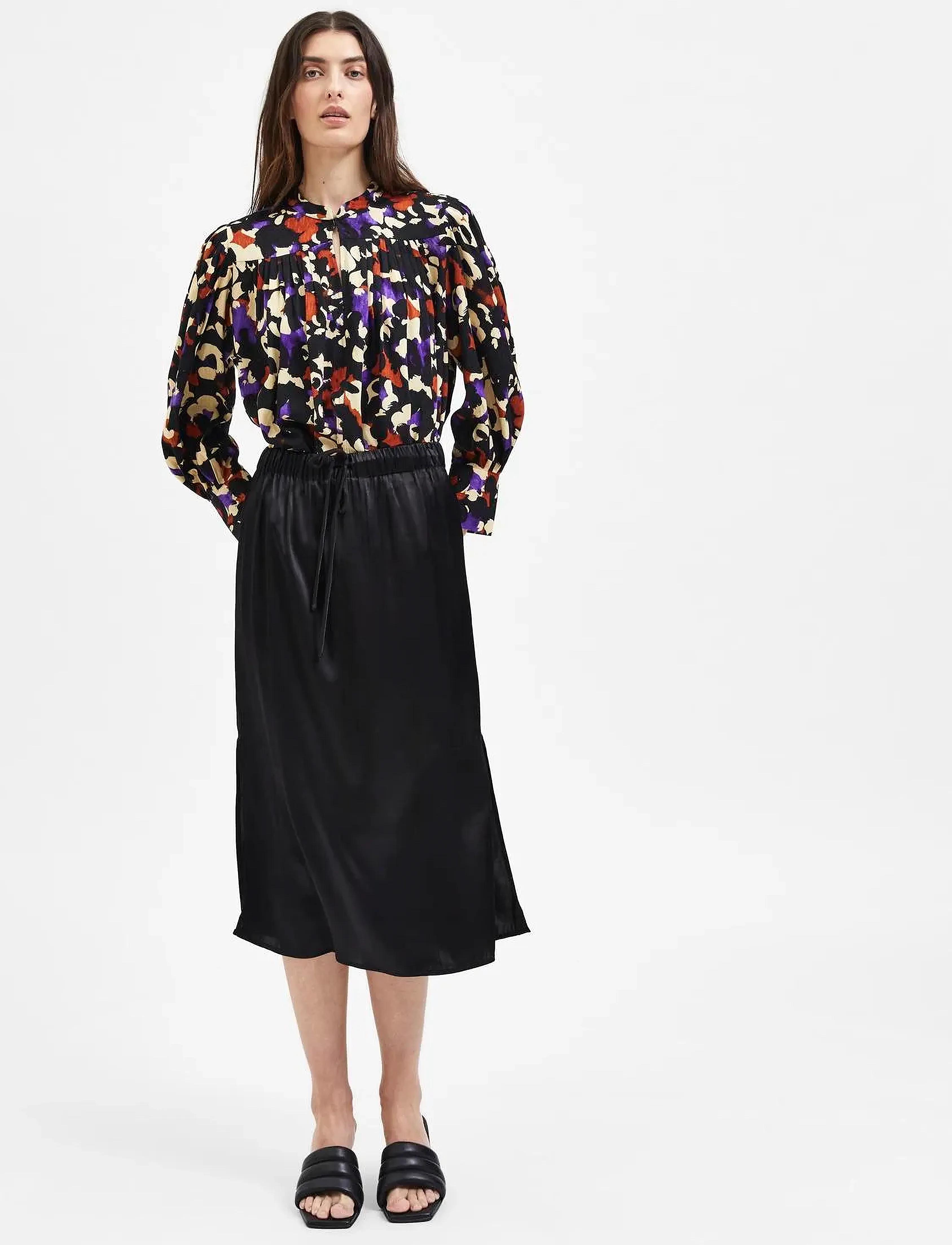 SELECTED Slflyra Mw Midi Skirt B midikjolar dam – bild 5