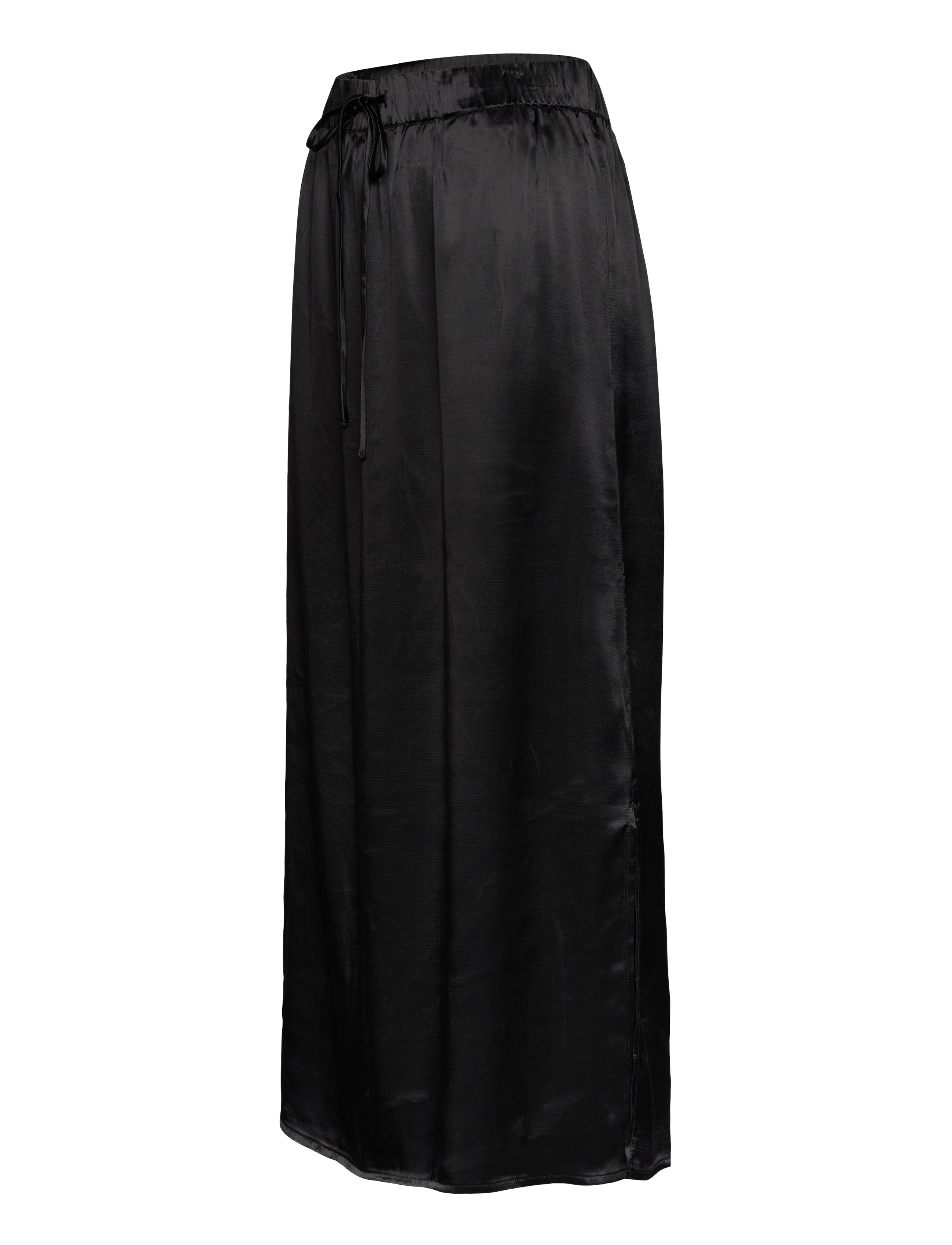 Selected - SLFLYRA MW MIDI SKIRT B - maxi nederdele - black - 3