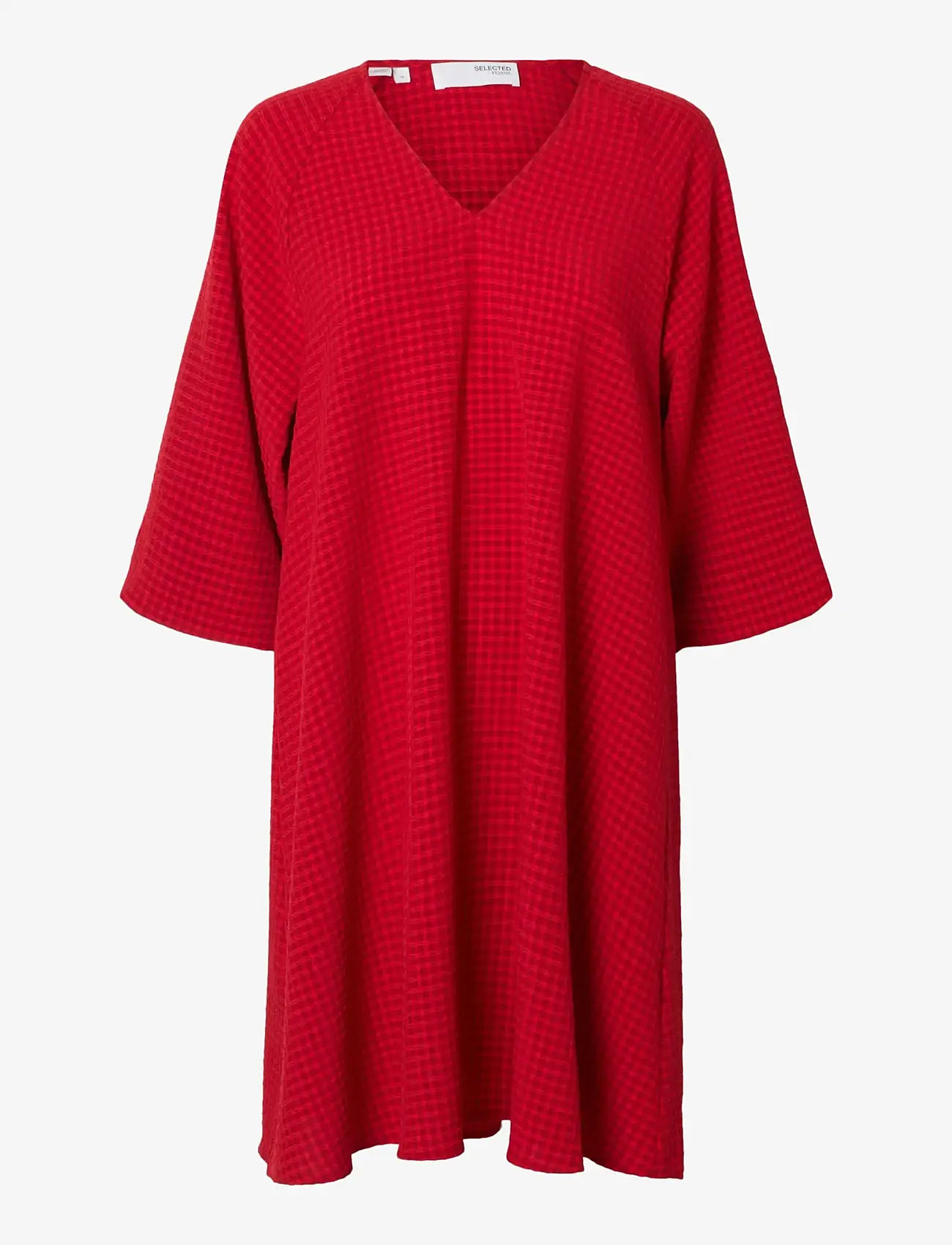 Selected - SLFAMIDA 3/4 SHORT  DRESS B - sommerkjoler - equestrian red - 1