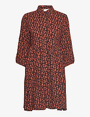 Selected Femme - SLFLEIA 3/4 SHORT SHIRT DRESS B - skjortklänningar - cinnamon stick - 0