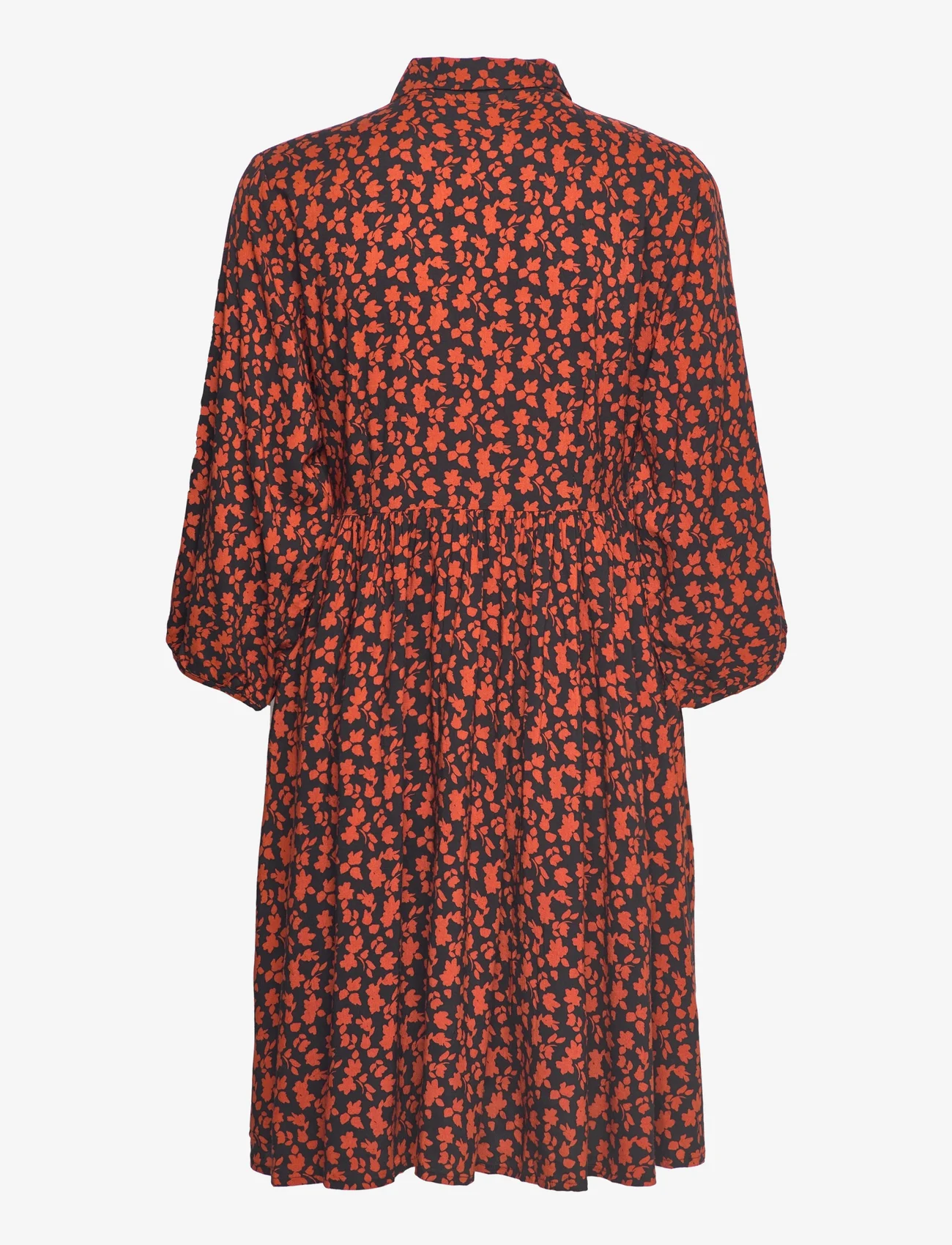 Selected Femme - SLFLEIA 3/4 SHORT SHIRT DRESS B - marškinių tipo suknelės - cinnamon stick - 1