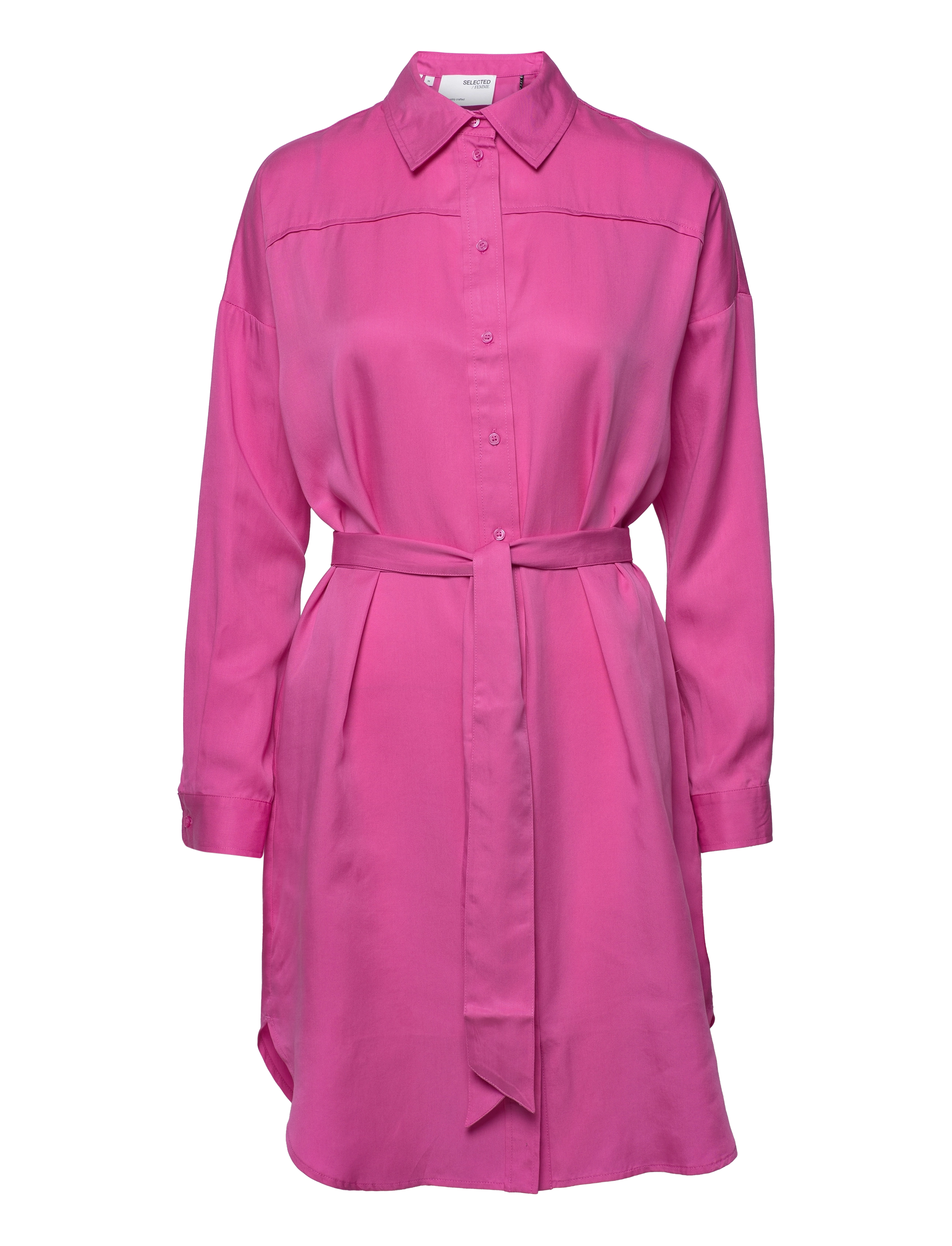Selected SLFMERISA-TONIA LS SHORT SHIRT DRESS B - Kleidung - PHLOX PINK / pink/rose