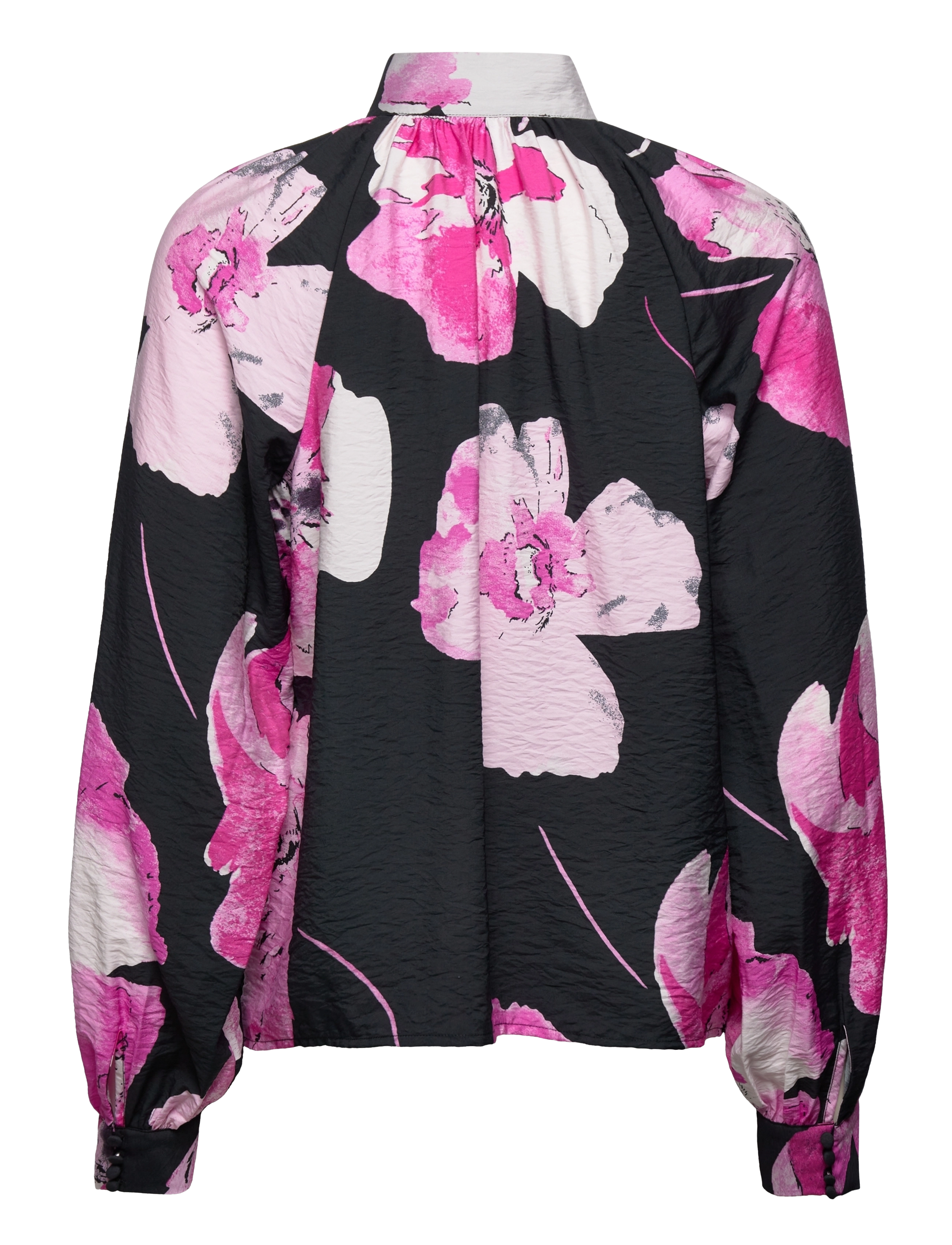 Selected - SLFAURA LS BUTTONED TOP B - langærmede bluser - black - 2