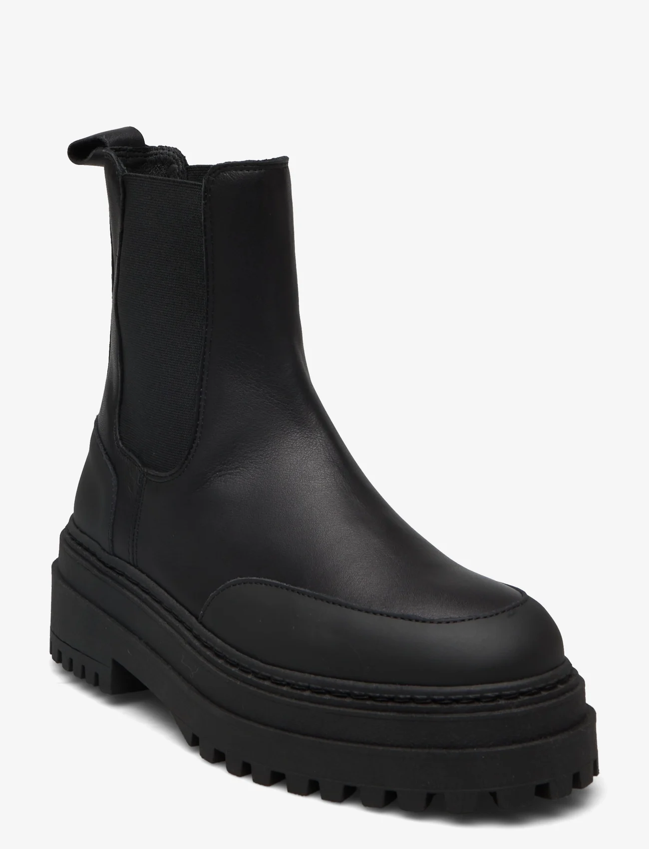 Selected Femme - SLFASTA NEW CHELSEA LEATHER BOOT B - chelsea boots - black - 0