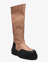 Selected Femme - SLFASTA NEW HIGH SHAFTED LEATHER BOOT B - lange stiefel - warm taupe - 0