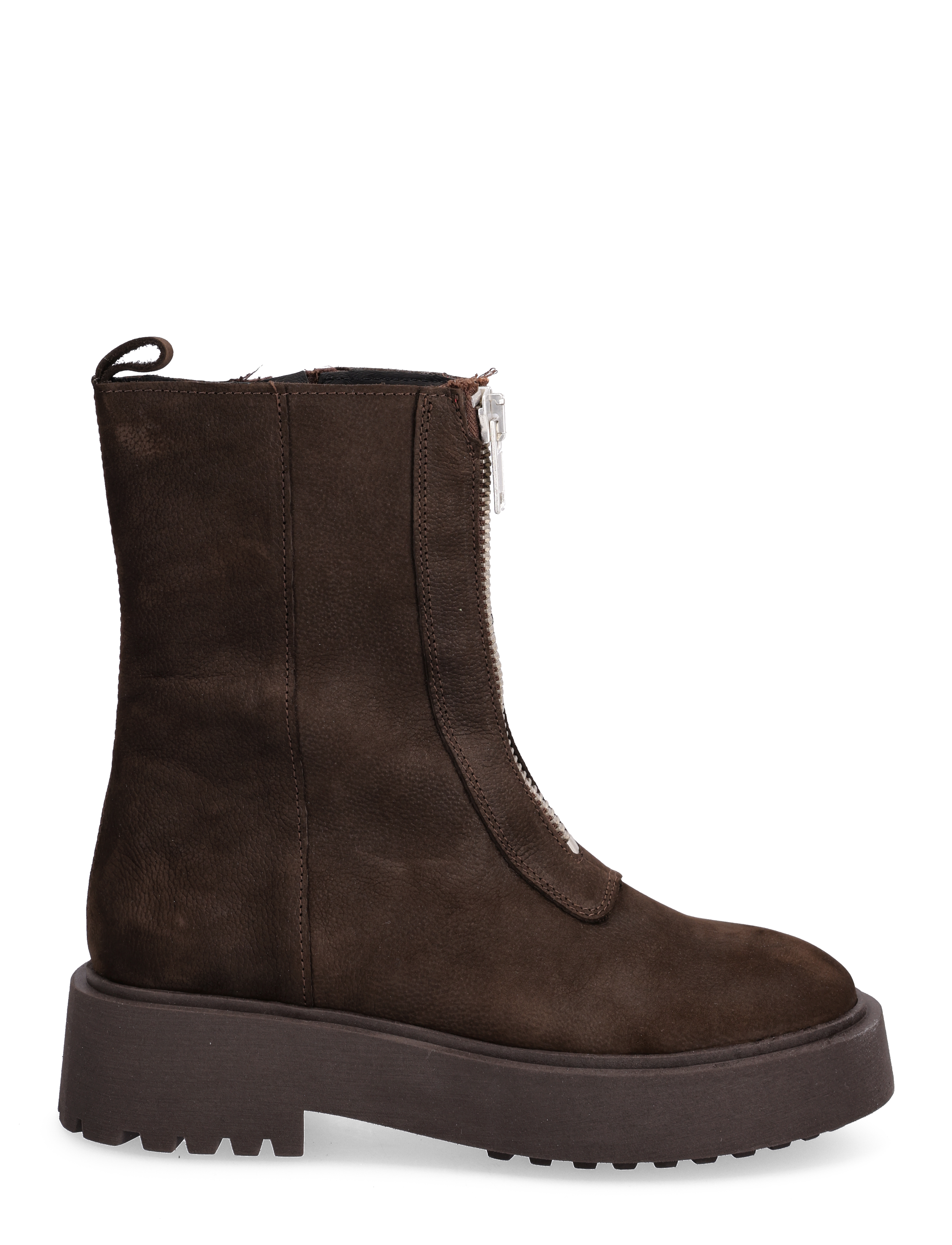 Selected Femme - SLFRINA ZIPPER NUBUCK BOOT B - demitasse - 1