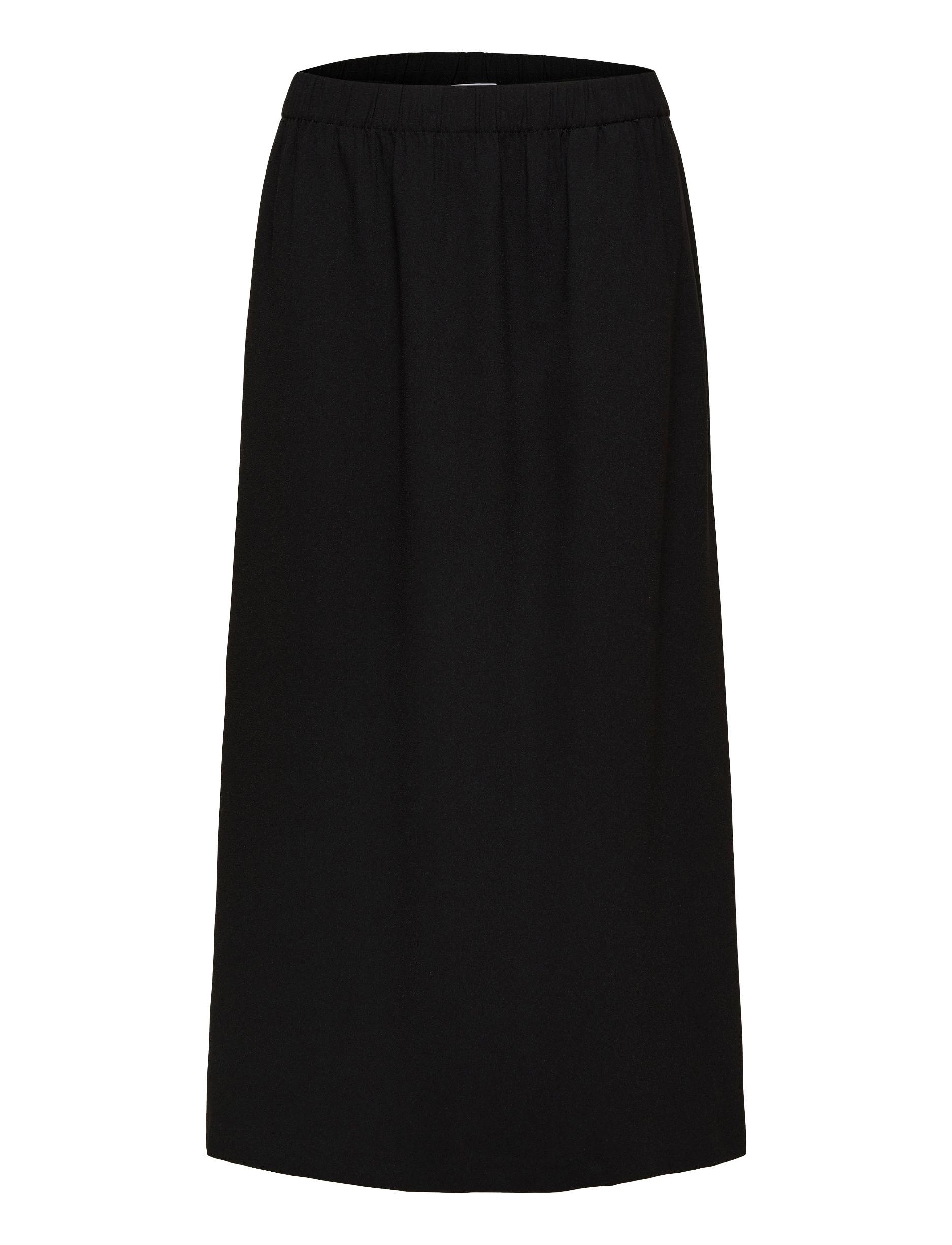 Selected Femme - SLFTINNI-RELAXED MW MIDI SKIRT B NOOS - black - 1