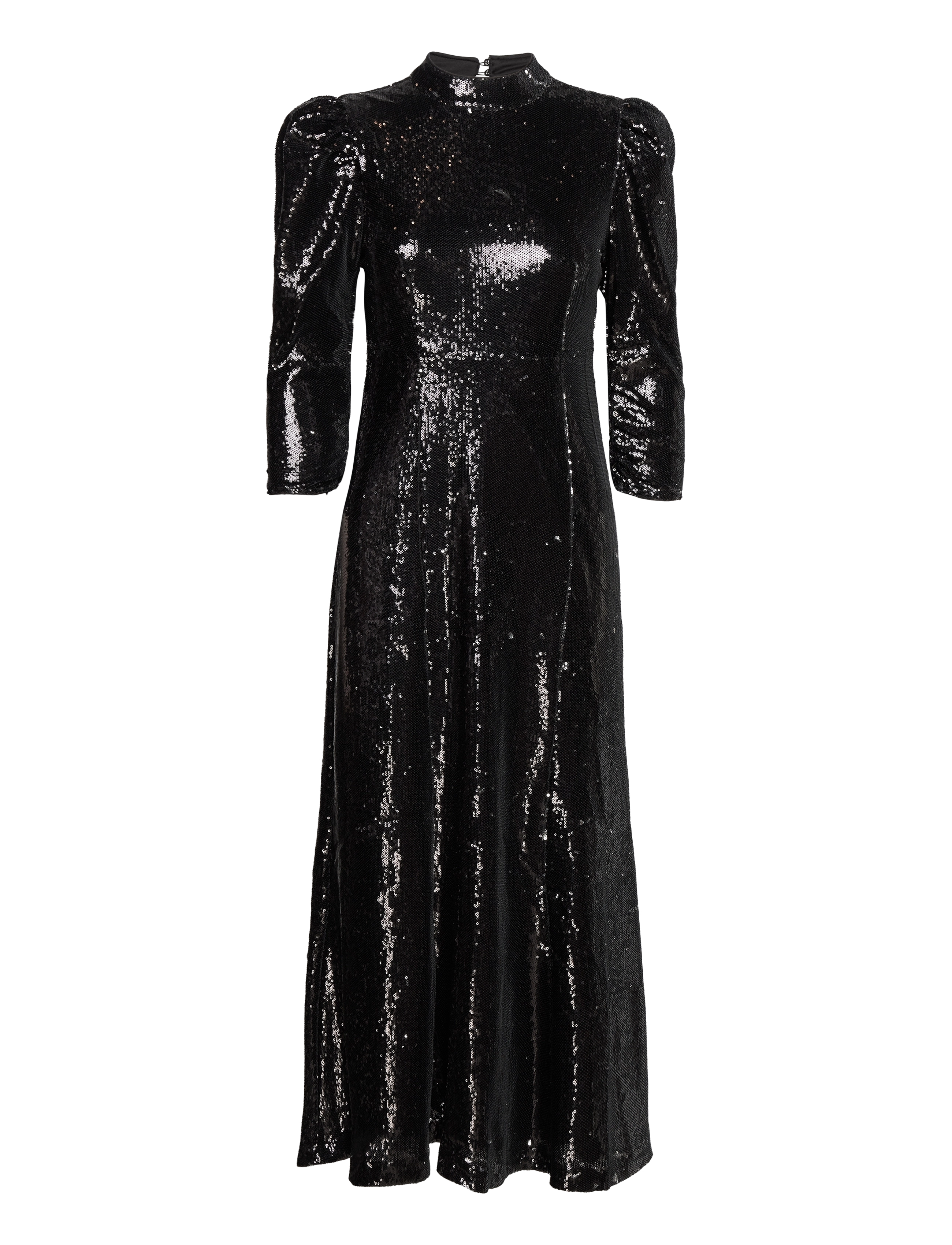Selected SLFMILEY  3/4 ANKLE DRESS B - Maxikleider - BLACK / black