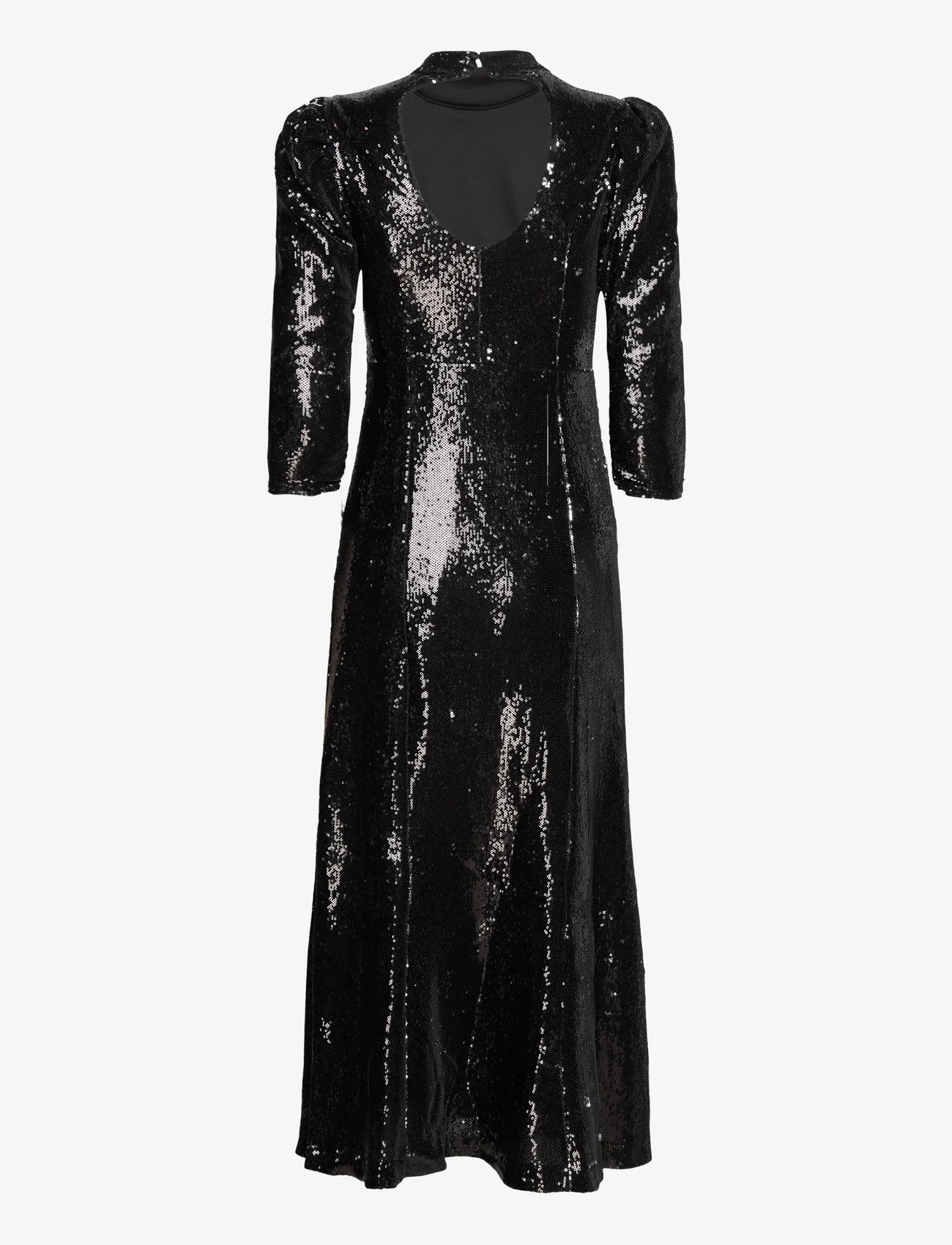 Selected Femme - SLFMILEY  3/4 ANKLE DRESS B - feestelijke kleding voor outlet-prijzen - black - 1