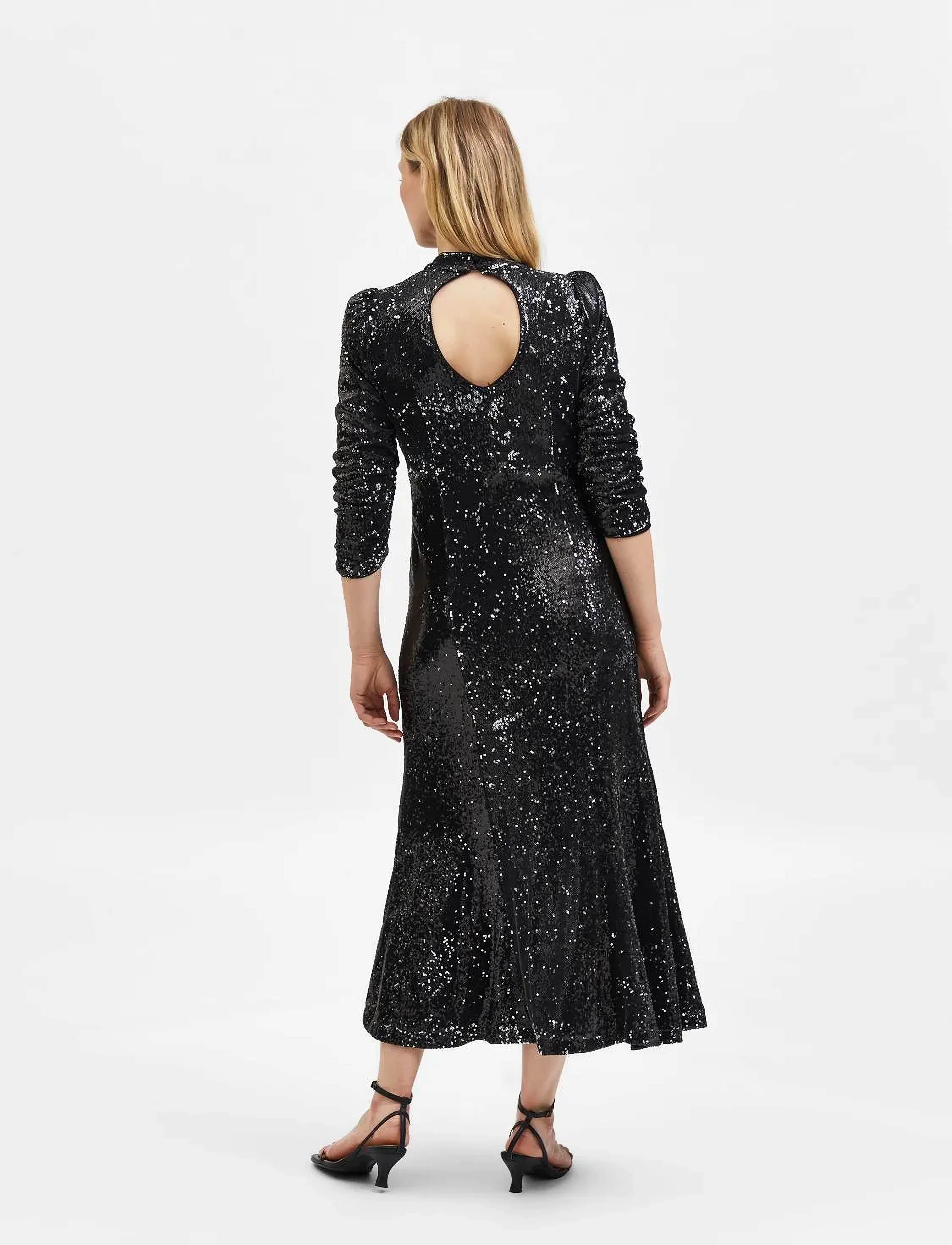 Selected - SLFMILEY  3/4 ANKLE DRESS B - festmode zu outlet-preisen - black - 3