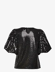 Selected Femme - SLFSANDY 2/4 O-NECK TOP B - short-sleeved blouses - black - 1
