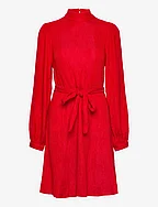 SLFMADINA LS SHORT DRESS B - TRUE RED