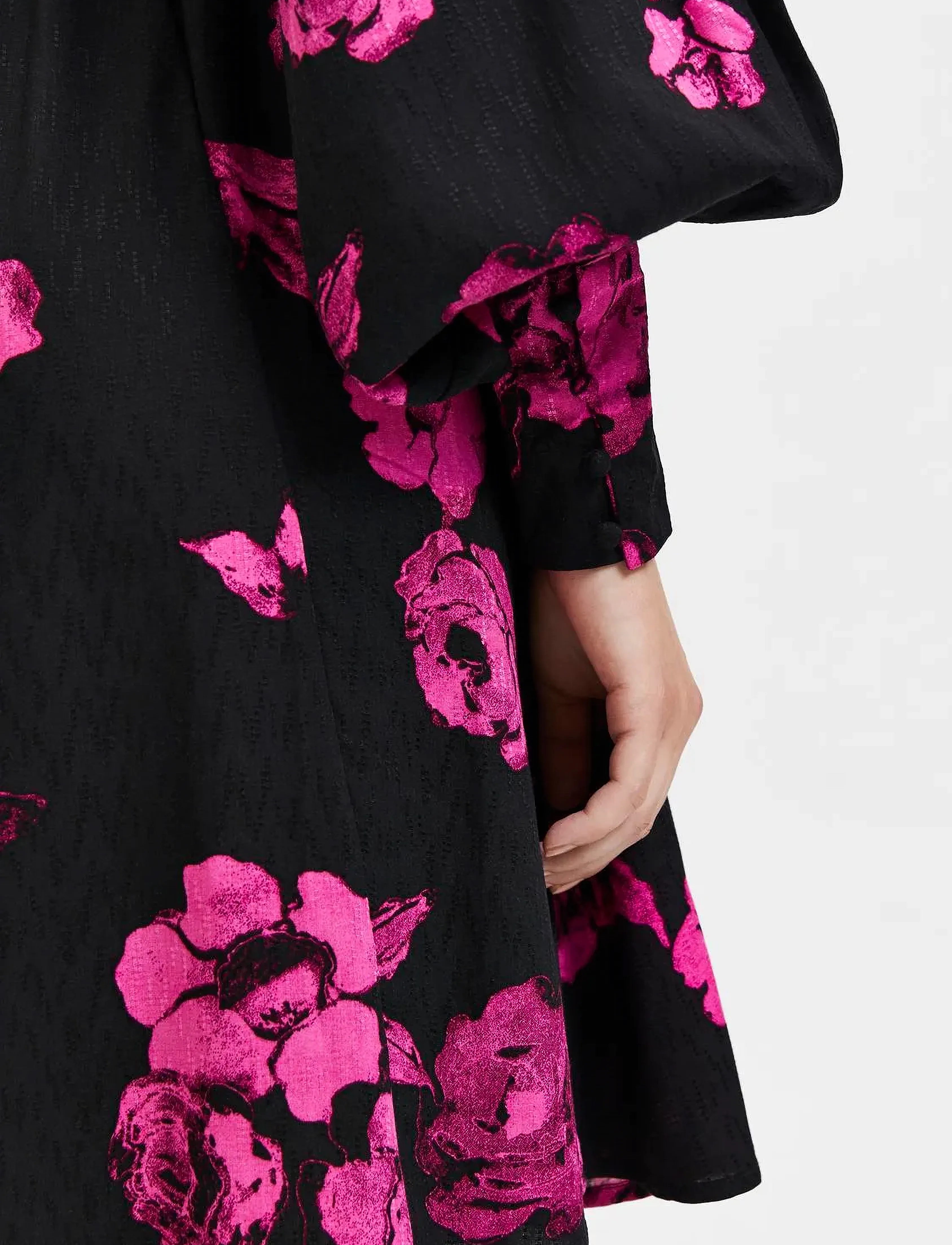 Selected - SLFVALETTA LS SHORT WRAP DRESS B - slå-om-kjoler - black - 5