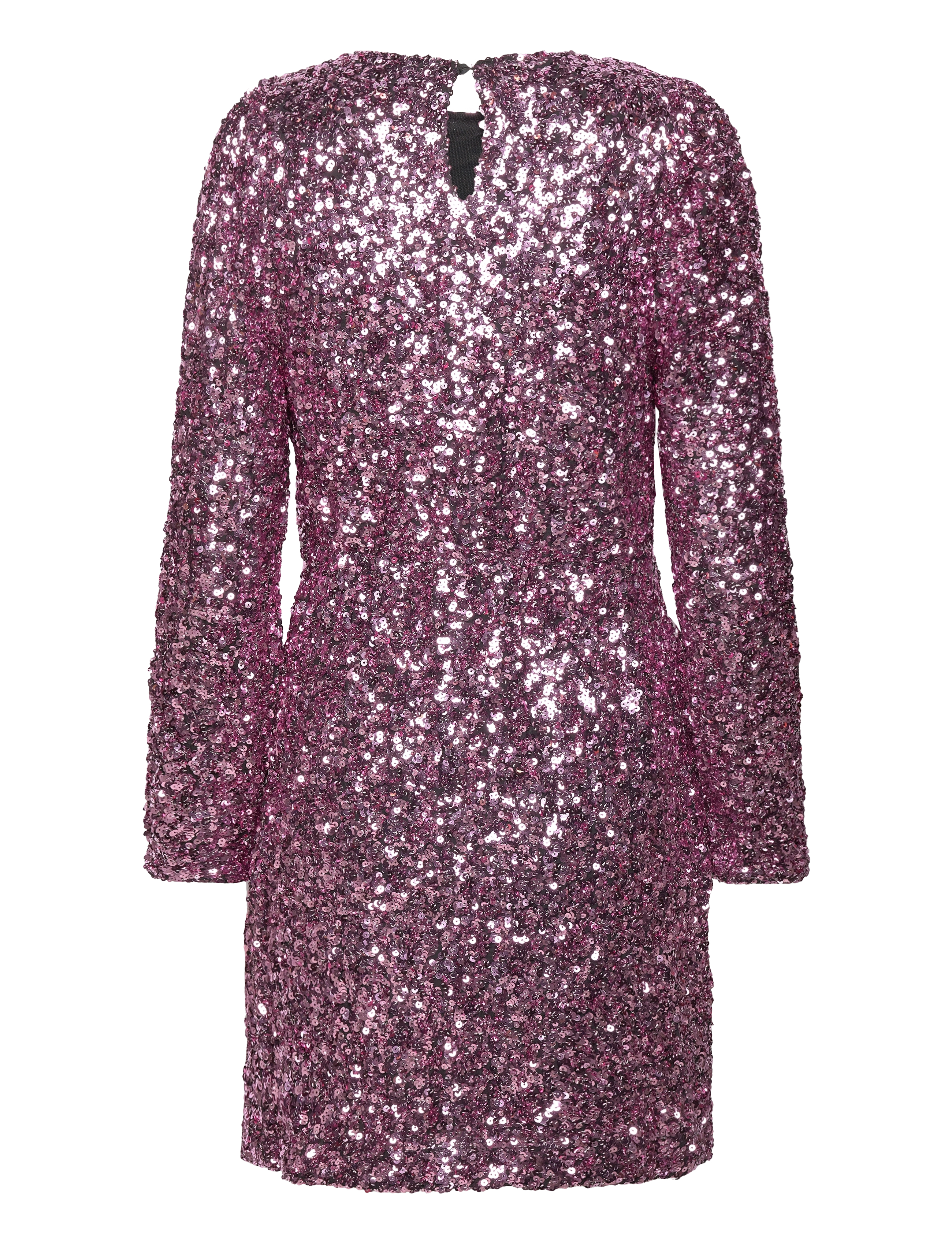 Selected - SLFCOLYN LS SHORT SEQUINS DRESS B - pailletkjoler - pink lavender - 1