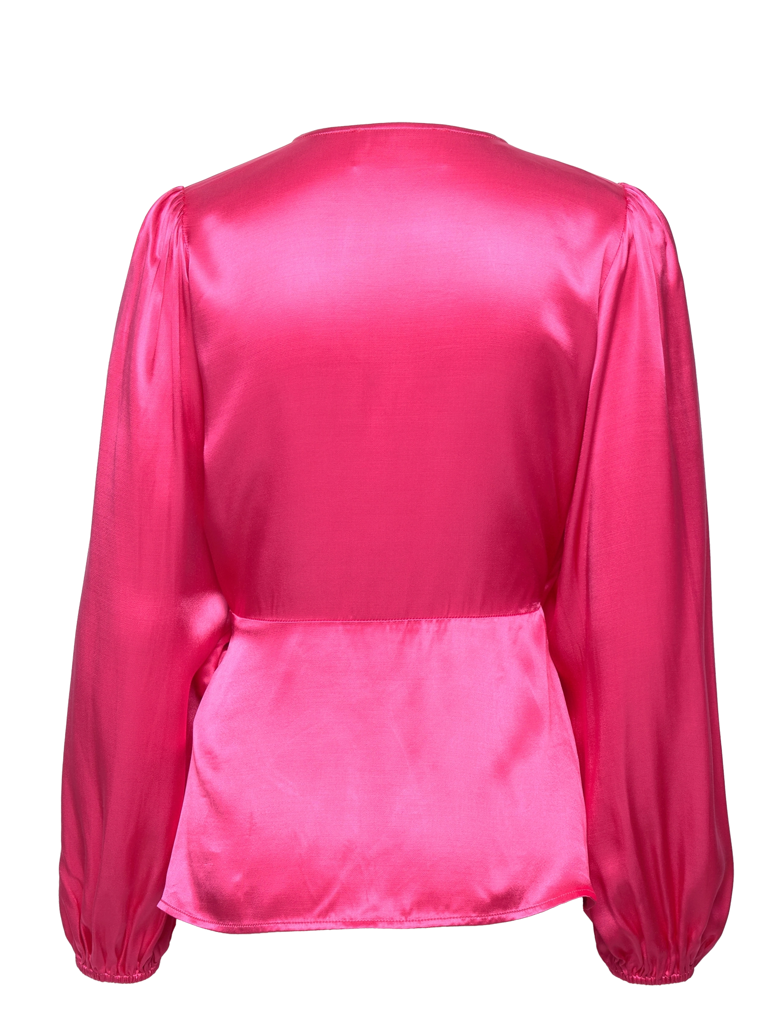 Selected - SLFEVA-FANNI LS WRAP TOP EX - langärmlige blusen - pink peacock - 2