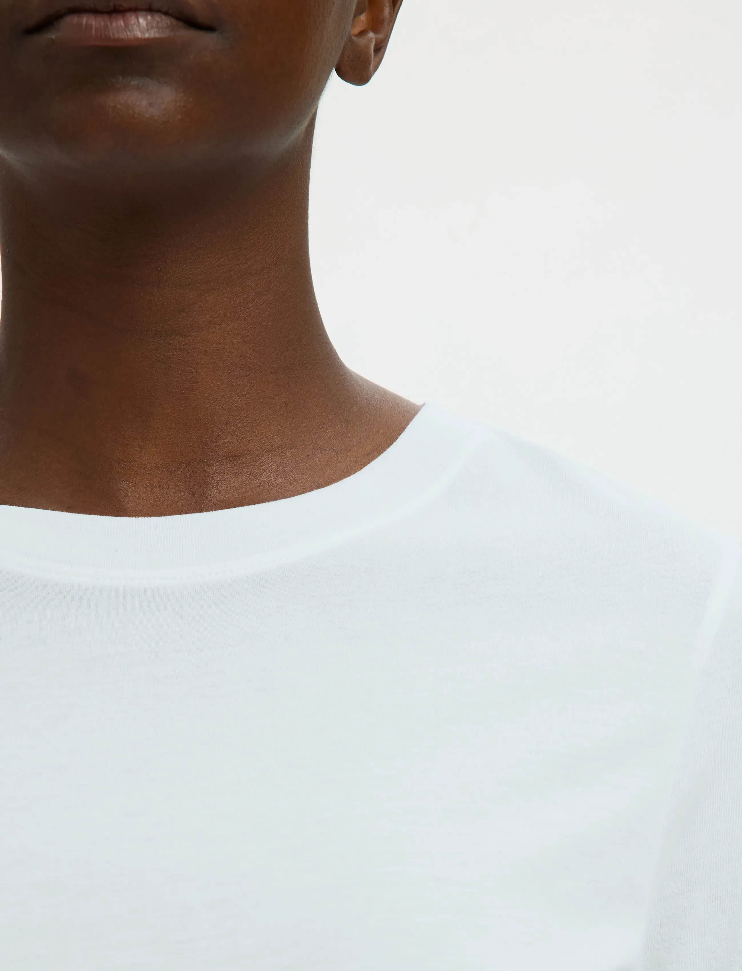 Selected - SLFESSENTIAL LS O-NECK TEE NOOS - bright white - 4