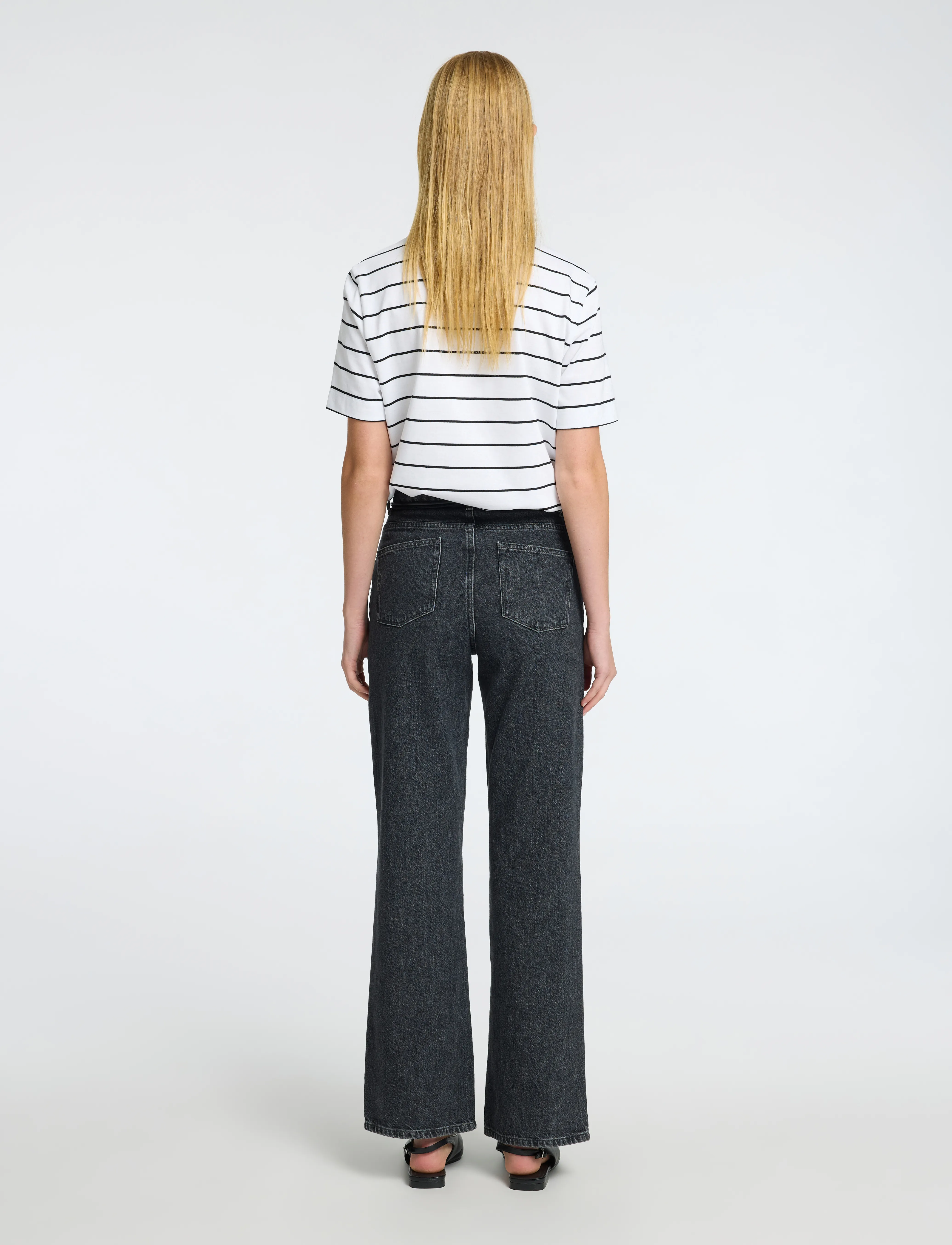 Selected - SLWESSENTIAL SS STRIPED BOXY TEE NOOS - t-shirts - bright white - 2