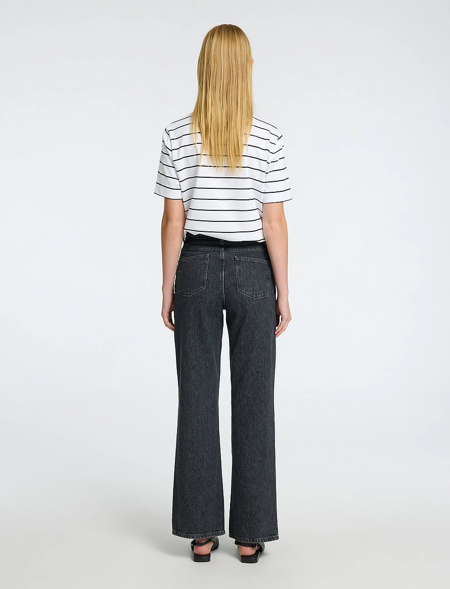 Selected - SLWESSENTIAL SS STRIPED BOXY TEE NOOS - t-shirts - bright white - 2