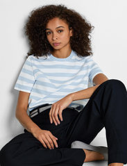 Selected Femme - SLFESSENTIAL SS STRIPED BOXY TEE NOOS - lägsta priserna - cashmere blue - 5