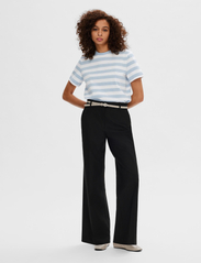 Selected Femme - SLFESSENTIAL SS STRIPED BOXY TEE NOOS - die niedrigsten preise - cashmere blue - 6