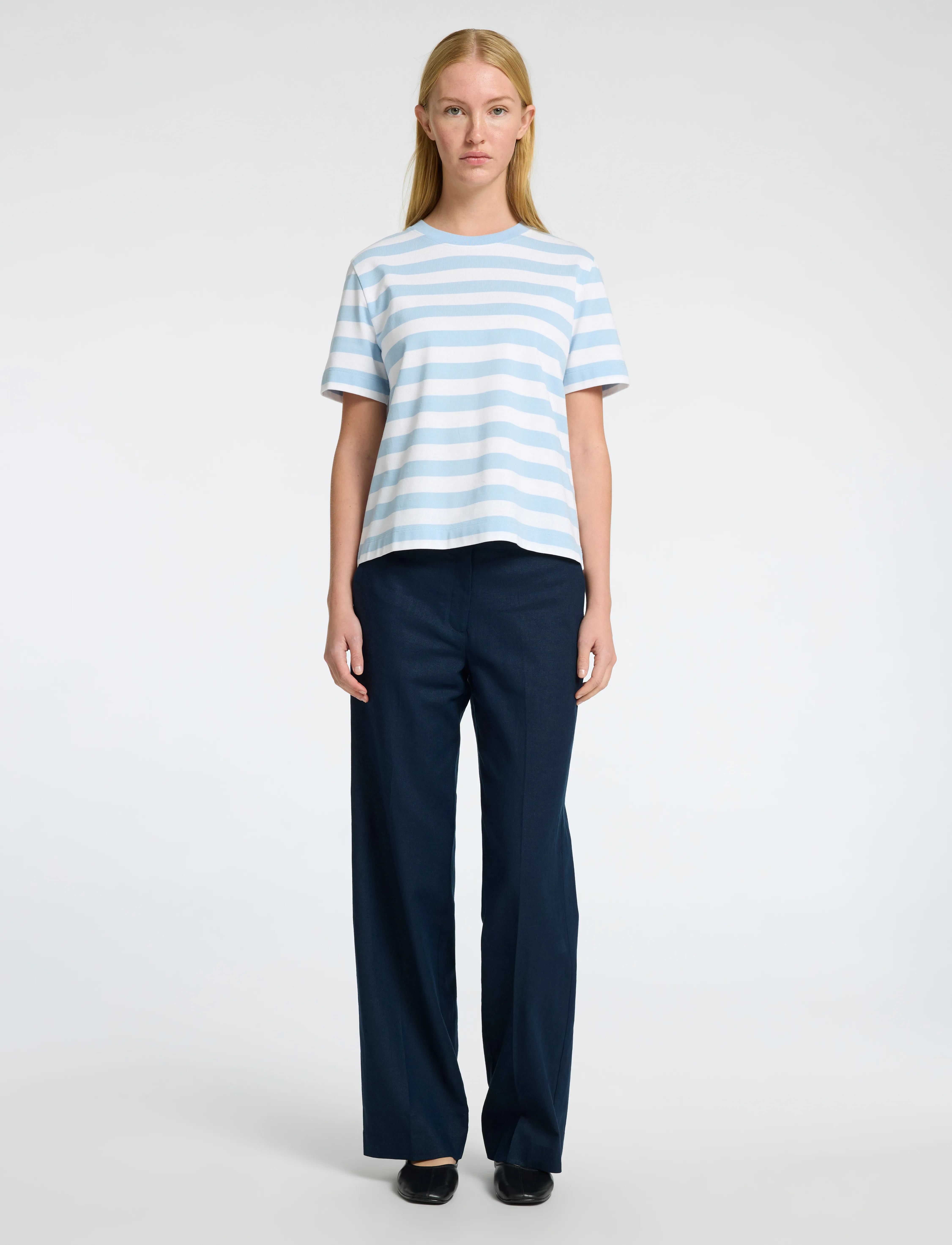 SELECTED Slwessential Ss Striped Boxy Tee Noos blusar dam – bild 3