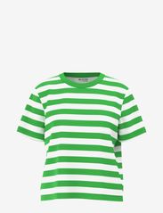 Selected Femme - SLFESSENTIAL SS STRIPED BOXY TEE NOOS - die niedrigsten preise - classic green - 0