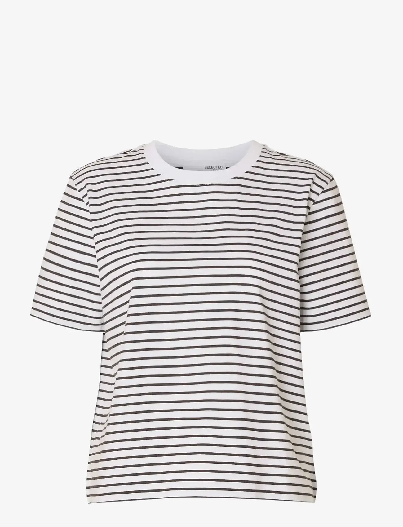 Selected - SLWESSENTIAL SS STRIPED BOXY TEE NOOS - t-shirts - delicioso - 1