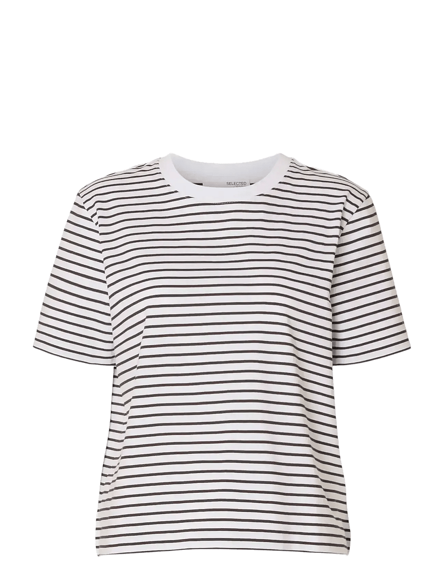Selected - SLWESSENTIAL SS STRIPED BOXY TEE NOOS - t-shirts - delicioso - 1