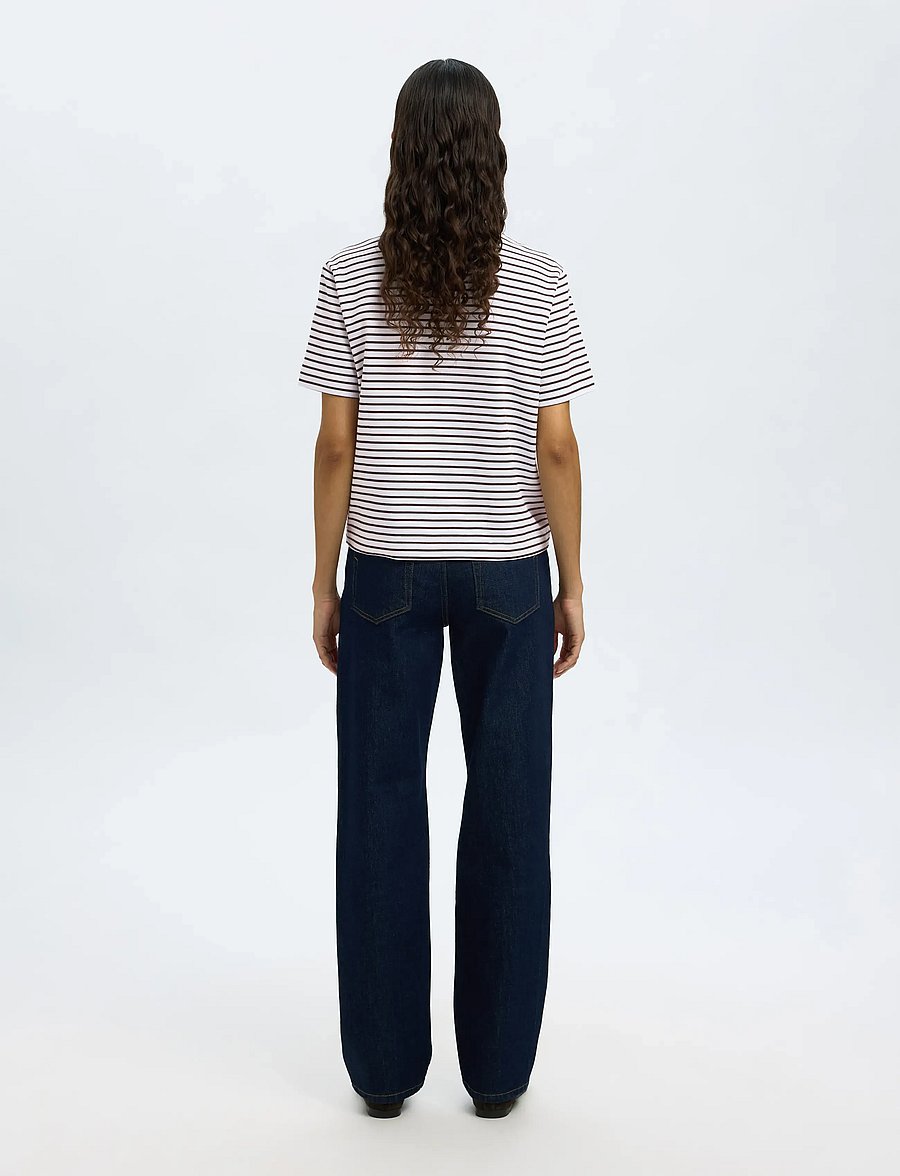 Selected - SLWESSENTIAL SS STRIPED BOXY TEE NOOS - t-shirts - delicioso - 2